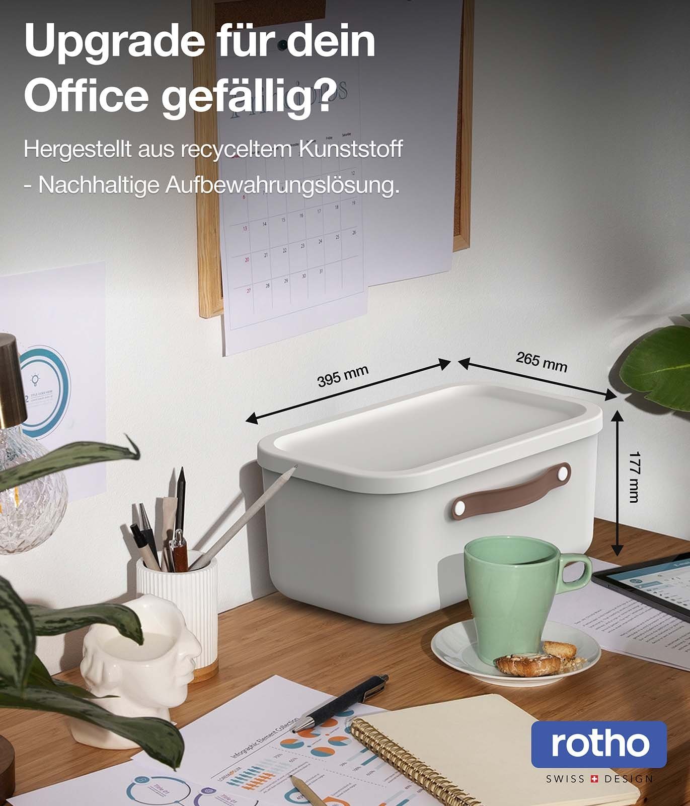 ROTHO Stapelbox 4er-Set Kiste mit Deckel Maloja 12l (Aufbewahrungsset, 3er-Set)