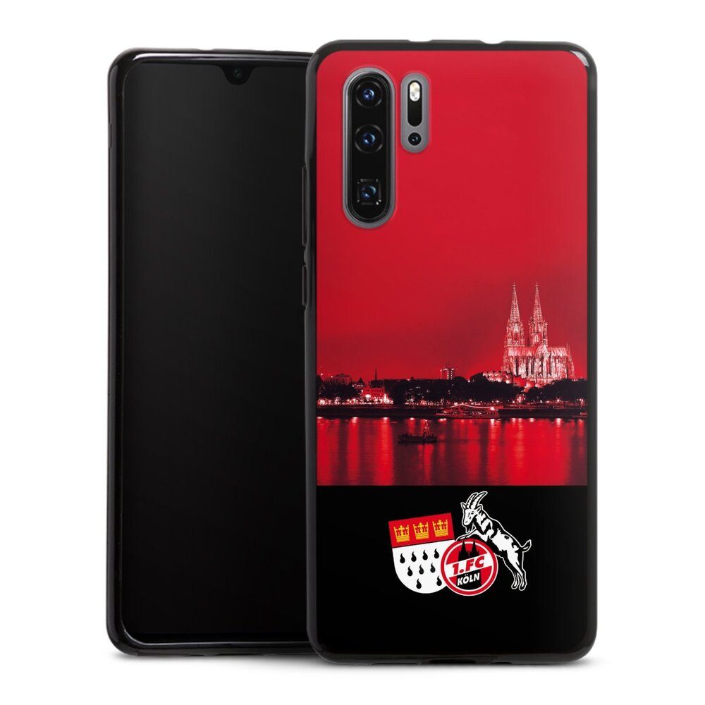 DeinDesign Handyhülle Skyline 1. FC Köln Offizielles Lizenzprodukt Skyline Köln Rot, Huawei P30 Pro New Edition Silikon Hülle Bumper Case Handy Schutzhülle