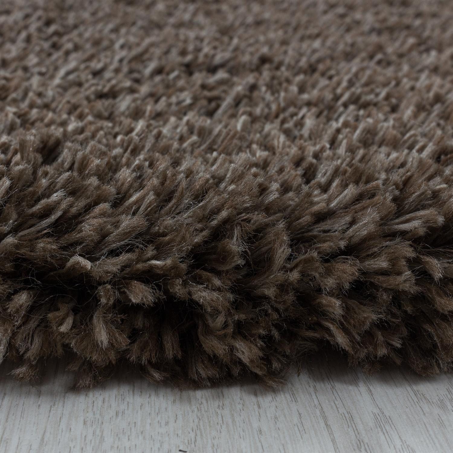 SchönesWohnen24 Hochflor-Teppich Hochflor Teppich FLUFFY Braun günstig online kaufen