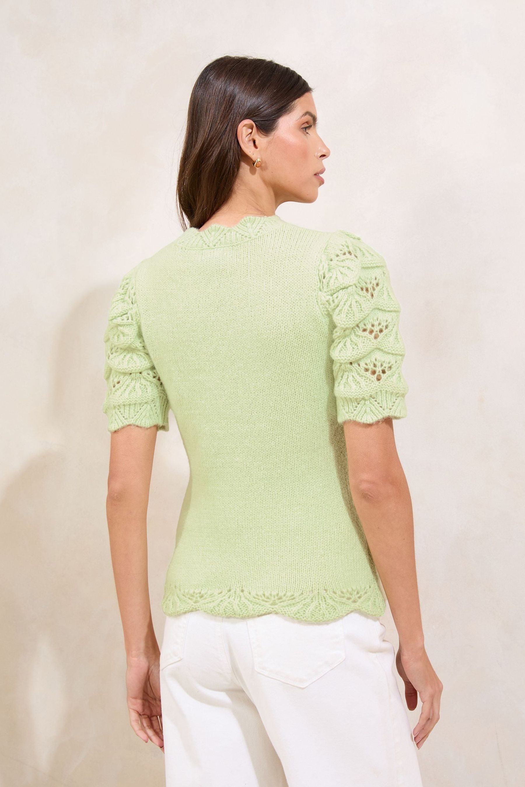 LIPSY Rundhalspullover Lipsy Kurzärmeliges Strickoberteil, Regular (1-tlg) günstig online kaufen