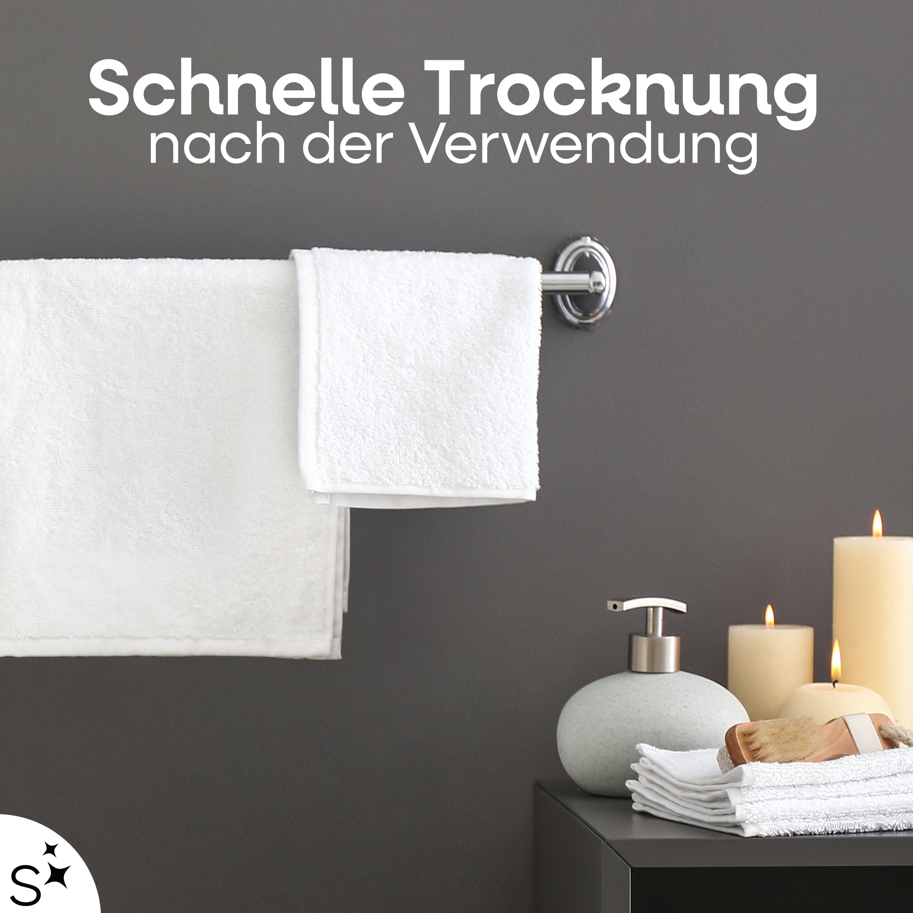 Slummer Seiftuch 10er Set Seiftücher Gästehandtücher 30x30 cm Gesichtshandtücher, Frottier - 100% Baumwolle (Set, 10-St), Gesichtstuch, Waschlappen – Bild 5 von 5
