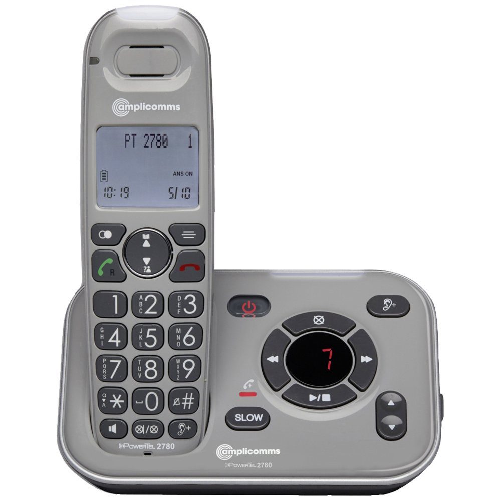 Amplicomms Amplicomms PowerTel 2780 DECT Mobilteil Grau Schnurloses DECT-Telefon