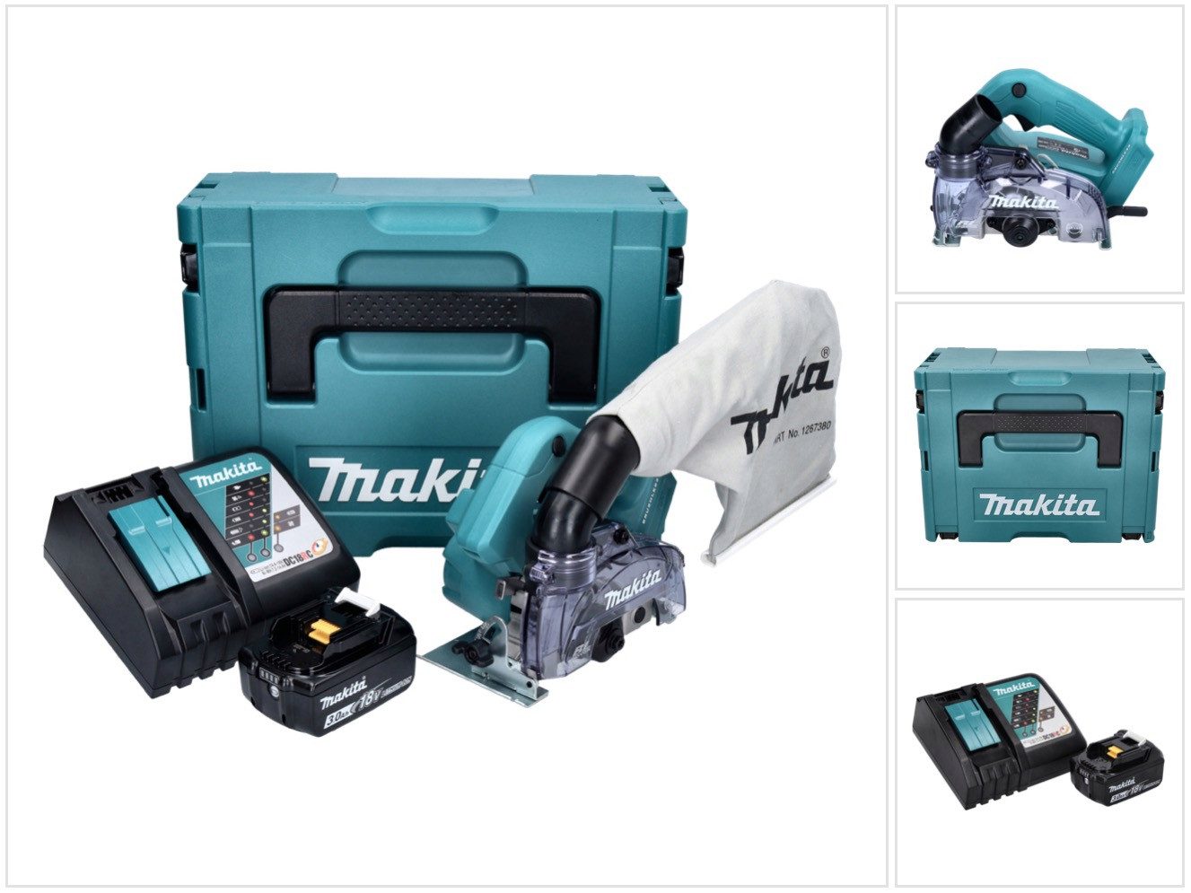 Makita Akku-Trennschleifer DCC 500 RF1J Akku Diamantschneider 18 V 125 mm Brushless + 1x Akku 3