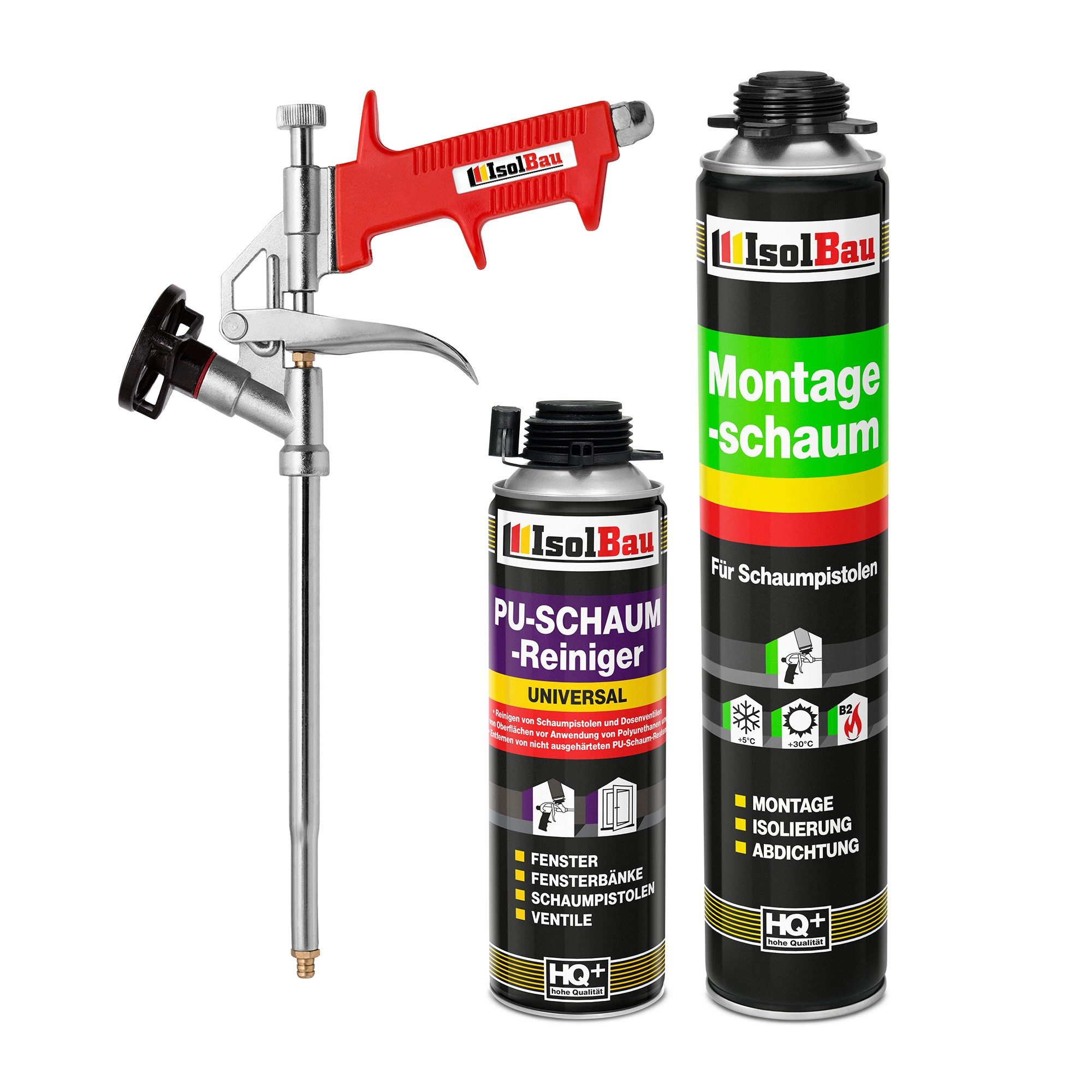 None Fenster SET Pistolenschaum 1 x 750 ml Bauschaum Montageschaum Reiniger günstig online kaufen