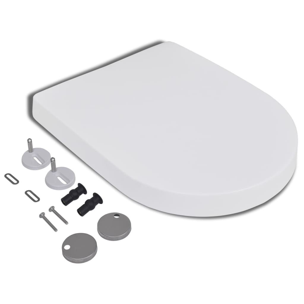 vidaXL WC-Sitz 46 x 36 cm60 - 200 mm Toilettensitz mit Absenkautomatik und Quick-Rele – Bild 3 von 5