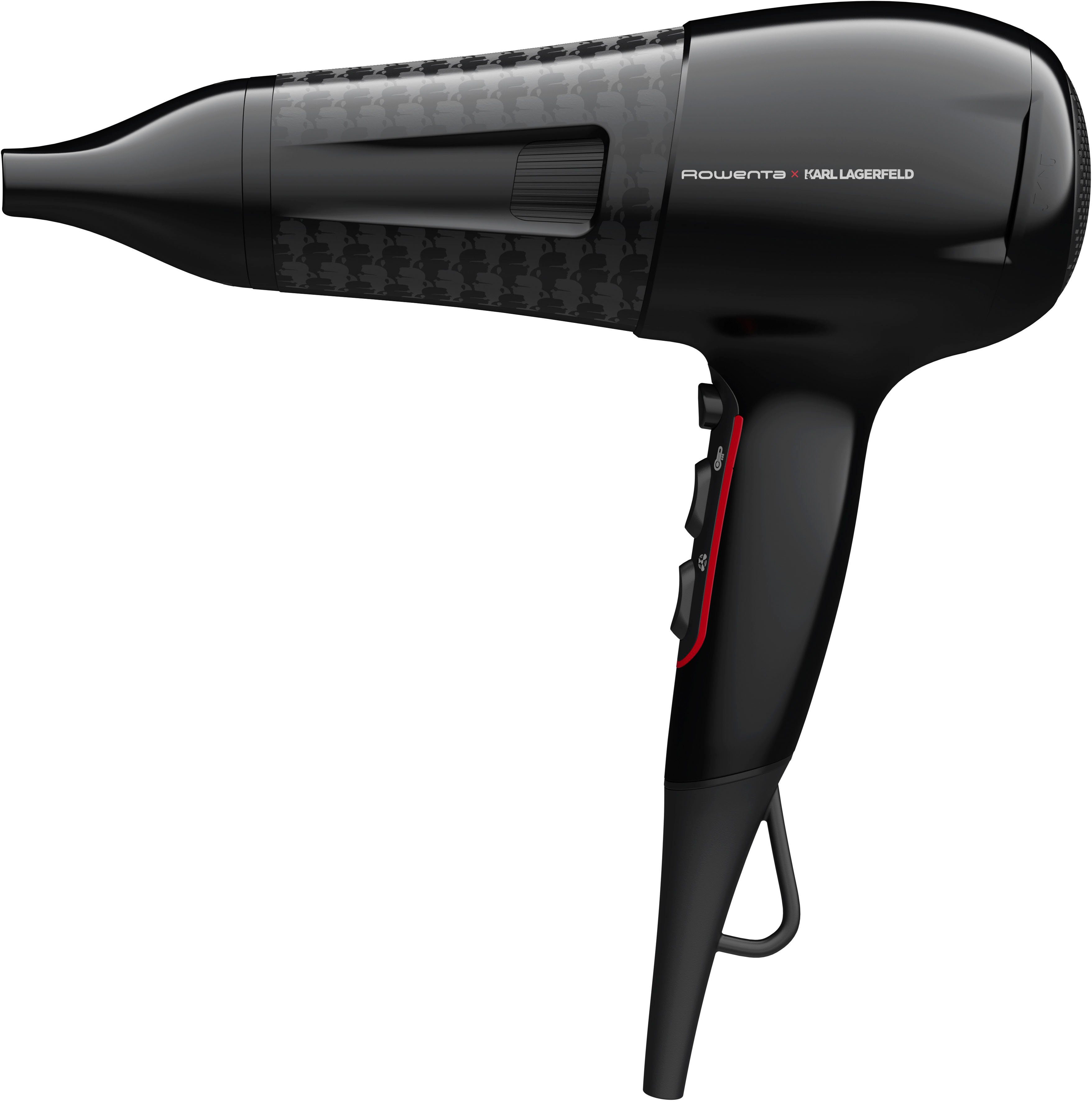 Rowenta Haartrockner Rowenta x Karl Lagerfeld CV591L Powerline, 2100 W, 2100W, Ionen, energiesparender Motor, Kaltluft, 6 Einstellungen