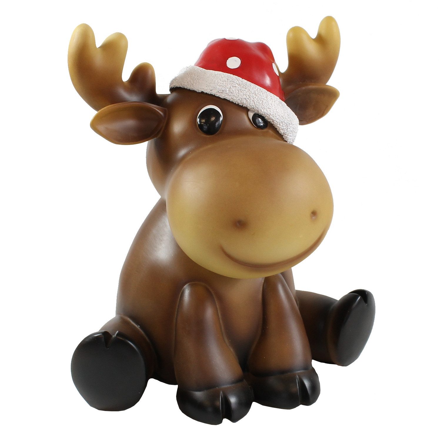 colourliving Weihnachtsfigur Deko Weihnachtselch Noel Elch Deko Figur handbemalt (1 St), witzige Weihnachtsfigur