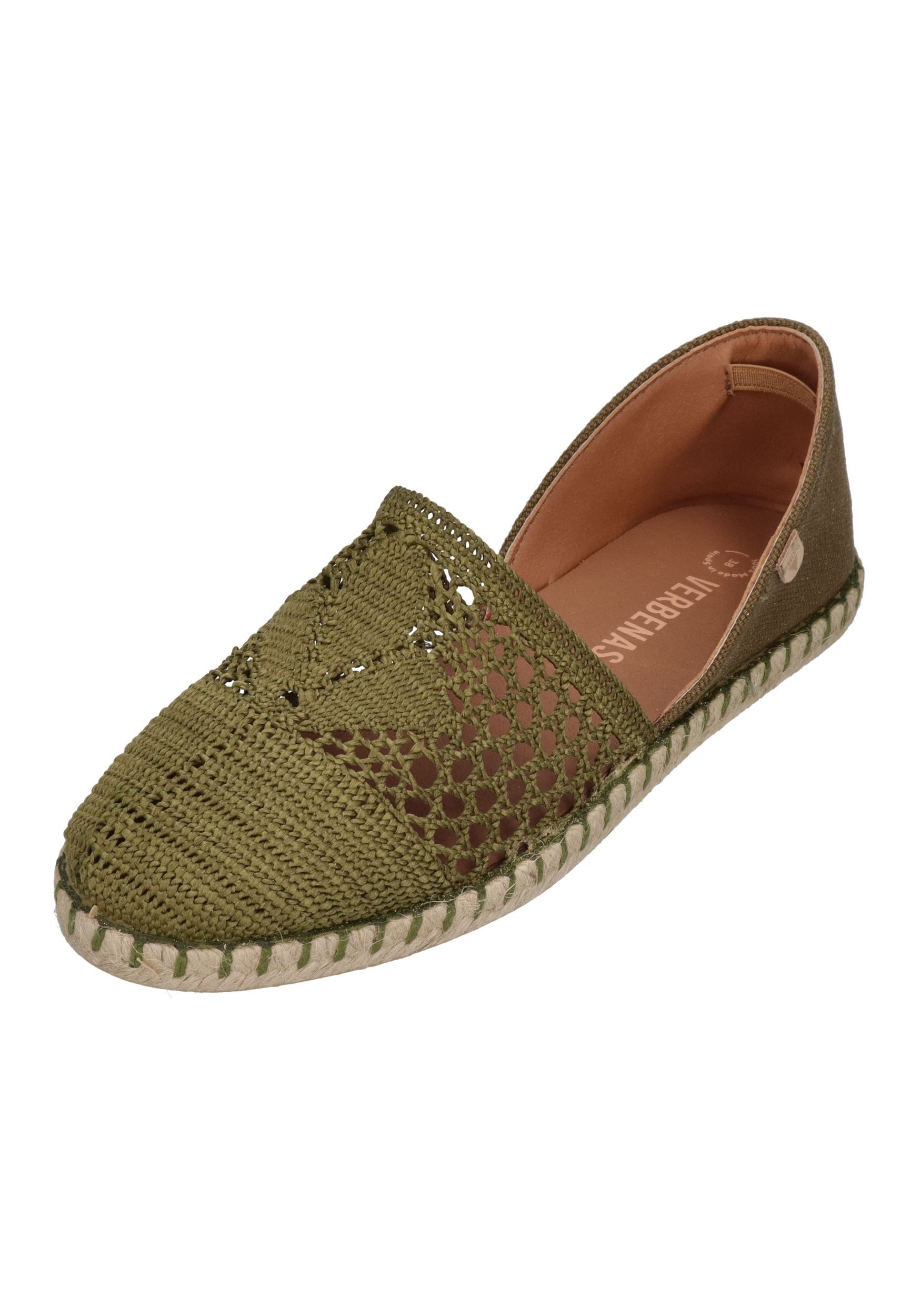VERBENAS CARMEN CROCHET LINO PARIS Espadrille Kaki
