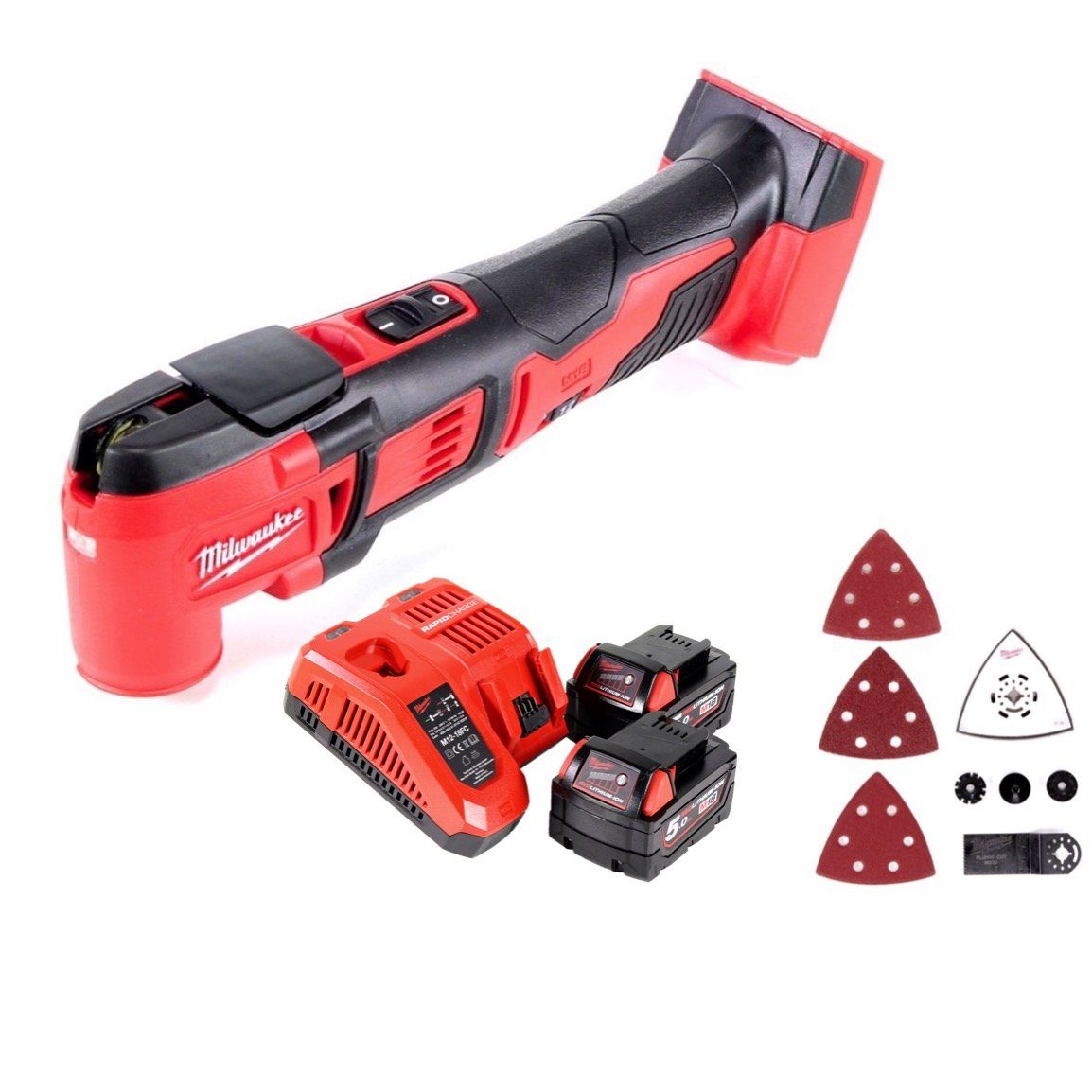 Milwaukee Akku-Multifunktionswerkzeug M18 BMT-502C Akku Многофункциональные инструменты 18V (4933446203) + 2x Akku