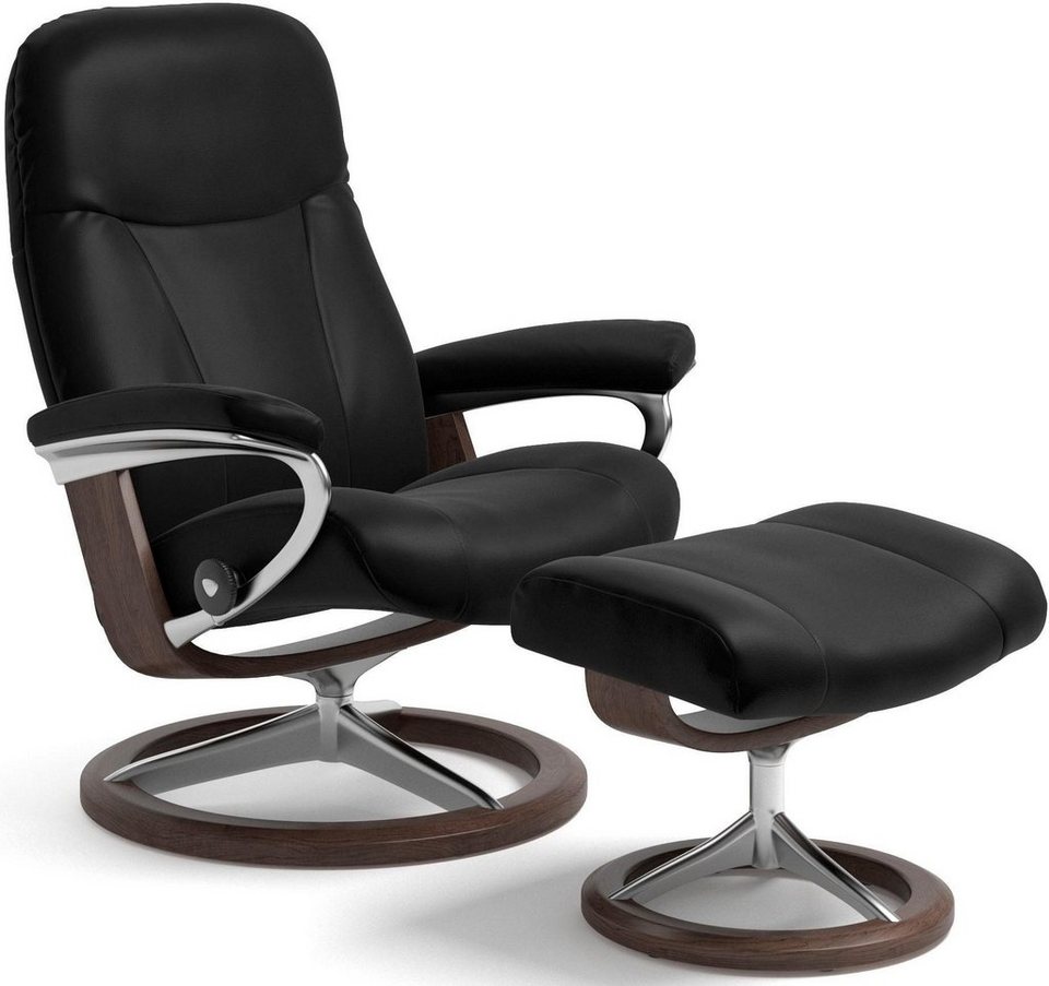 Stressless® Relaxsessel Garda (Set, Relaxsessel mit Hocker), mit Hocker, mit  Signature Base, Größe M, Gestell Wenge