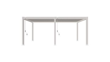 Weide Pergola Deluxe Plus Voll-Alu Pavillon 4 x 6 M weiß Pergola