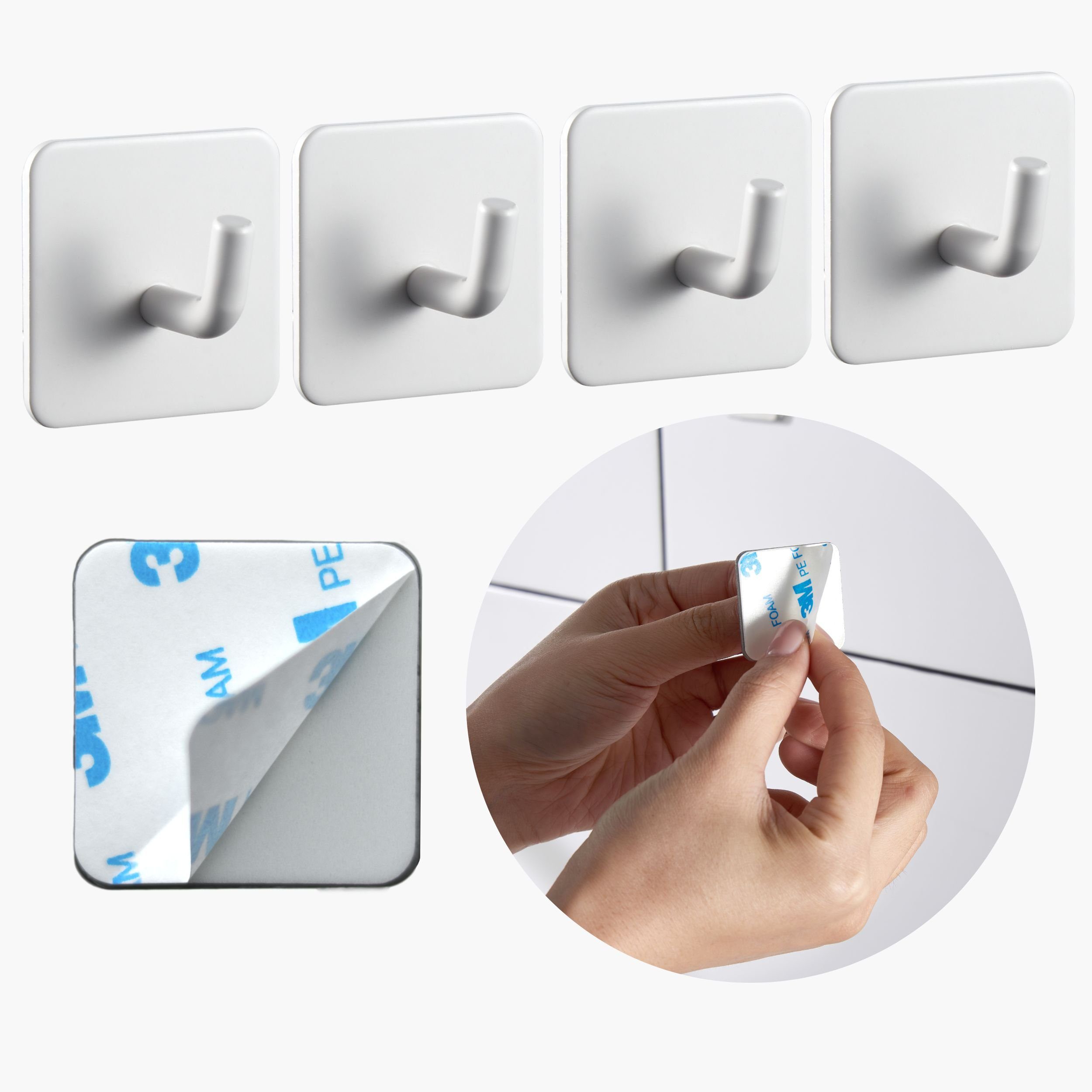 DEKAZIA Klebehaken ohne Bohren, selbstklebende Badhaken, Handtuchhaken, Bad günstig online kaufen