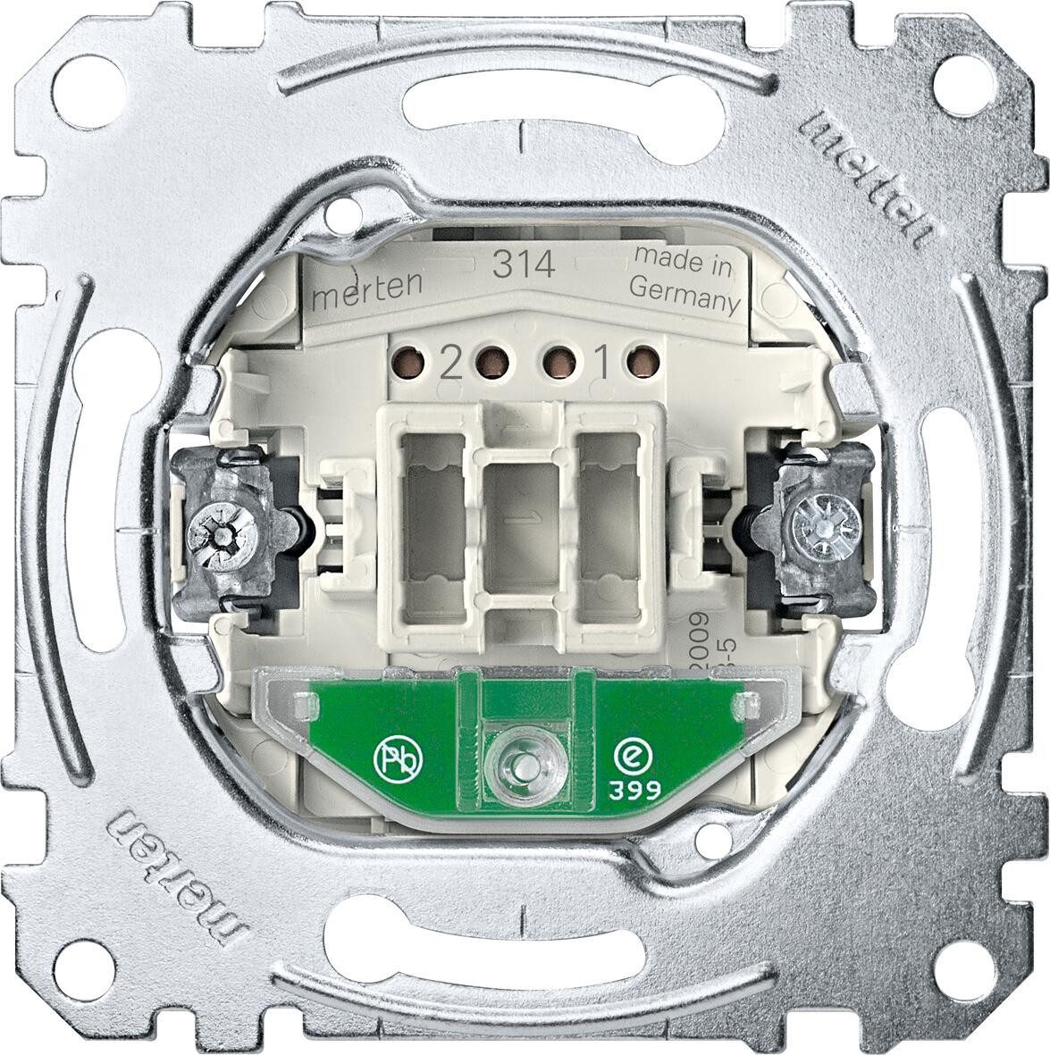 merten Lichtschalter Merten MEG3106-0000 Aus/Wechsel Kontrollschalter-Einsatz, 10 AX