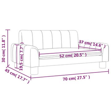 vidaXL Kindersofa Kindersofa Schwarz 70x45x30 cm Stoff Kindercouch Kindermöbel Kinderzim