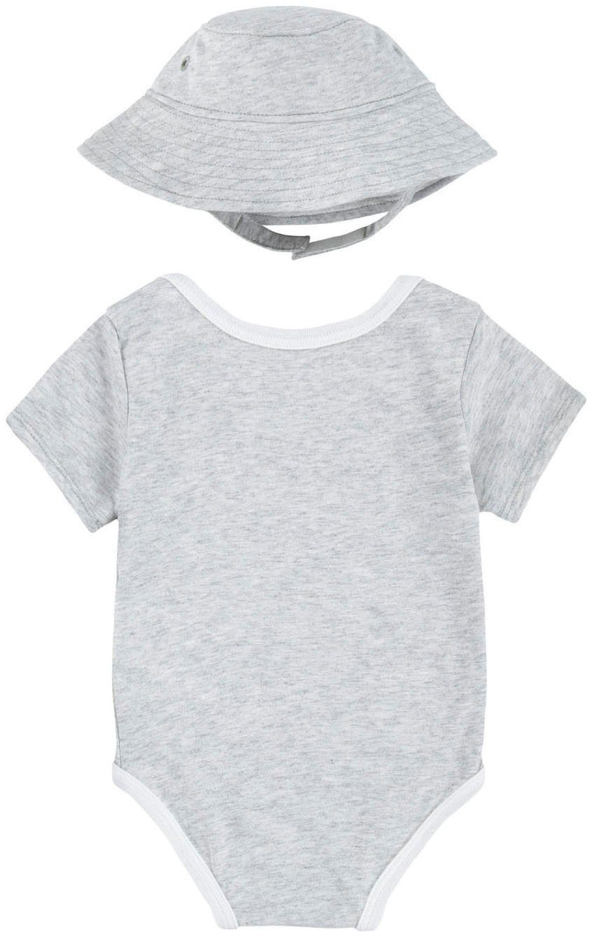 (Set, 2PC 2-tlg) grey BODYSUIT CORE BUCKET Nike HAT heather Erstausstattungspaket SET & Sportswear