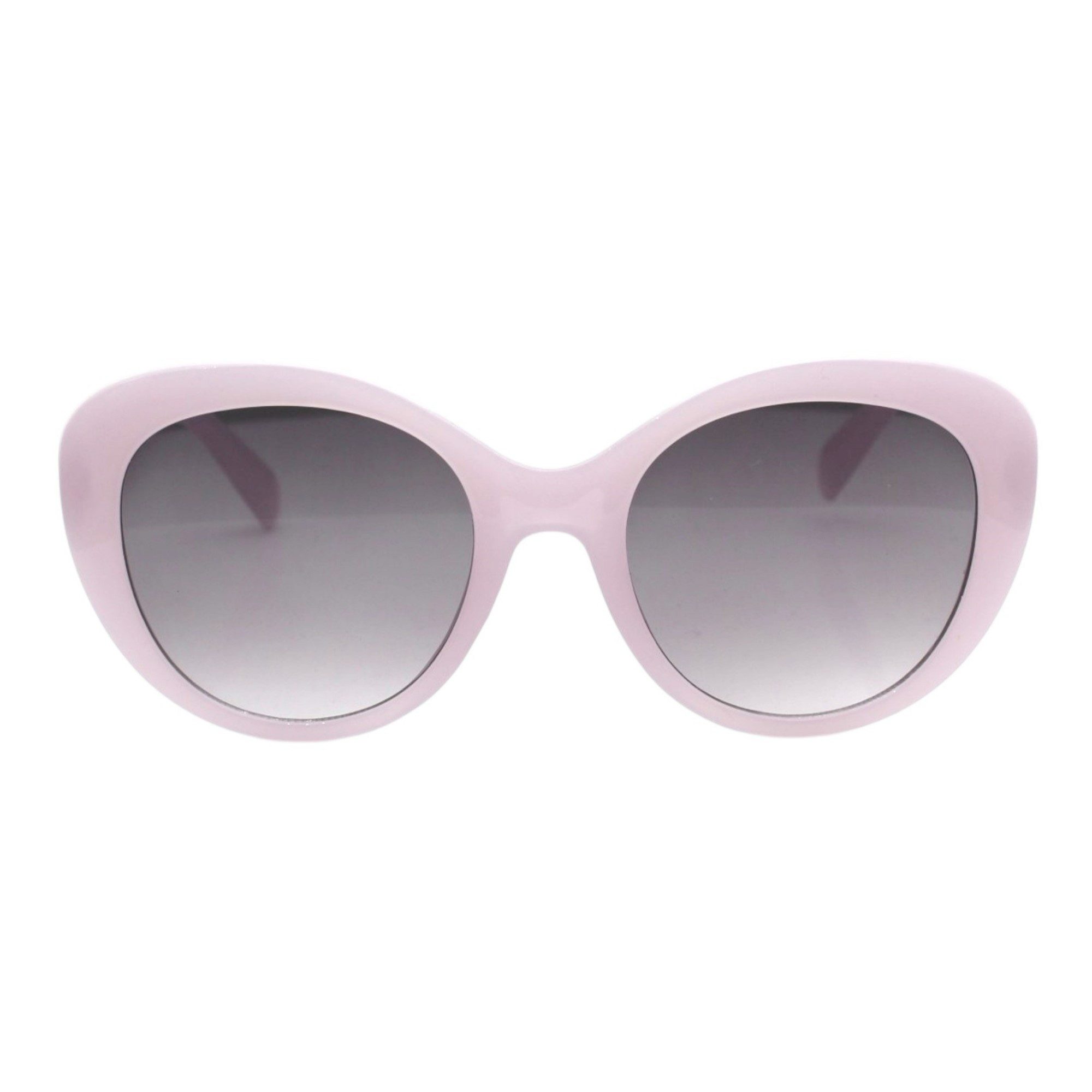 Rennec Sonnenbrille Damen Vintage Brille 60ziger Jahre Design Cat-Eye Oval Transparent Gestell in Pastellfarben Gelb, Mint, Flieder, Gläser UV400 Getönt