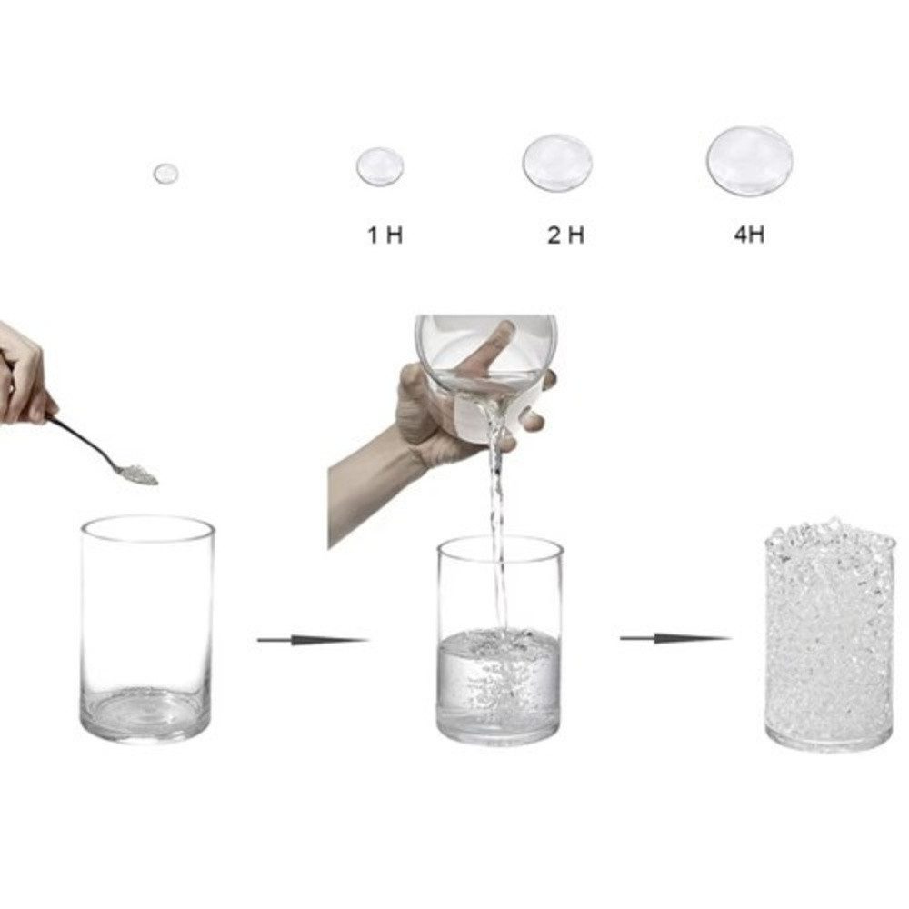 Gardlov Bewässerungskugel Dekokugeln Hydrogel-Kugeln, Nur in Wasser einweichen, nach Schrumpfen erneut befeuchten – Bild 3 von 5