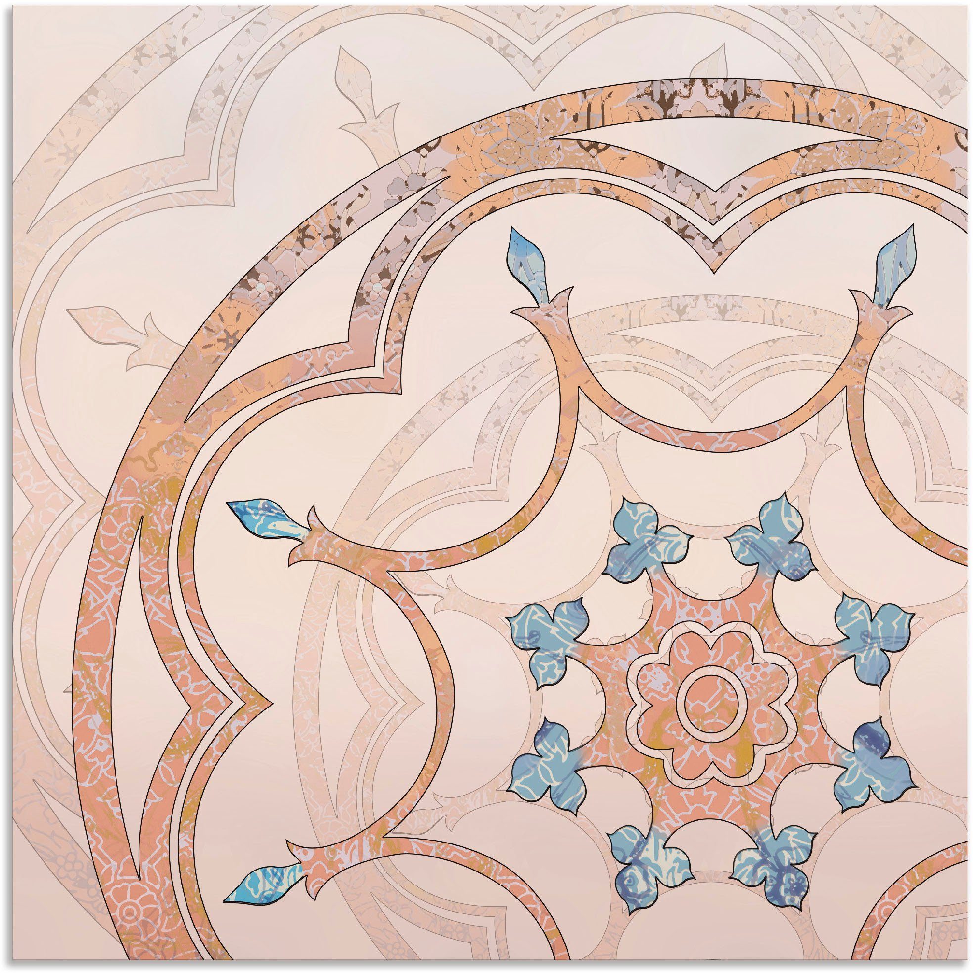 Artland Wandbild Boho Mandala, Muster (1 St), als Alubild, Outdoorbild, Leinwandbild, Плакат in verschied. Größen