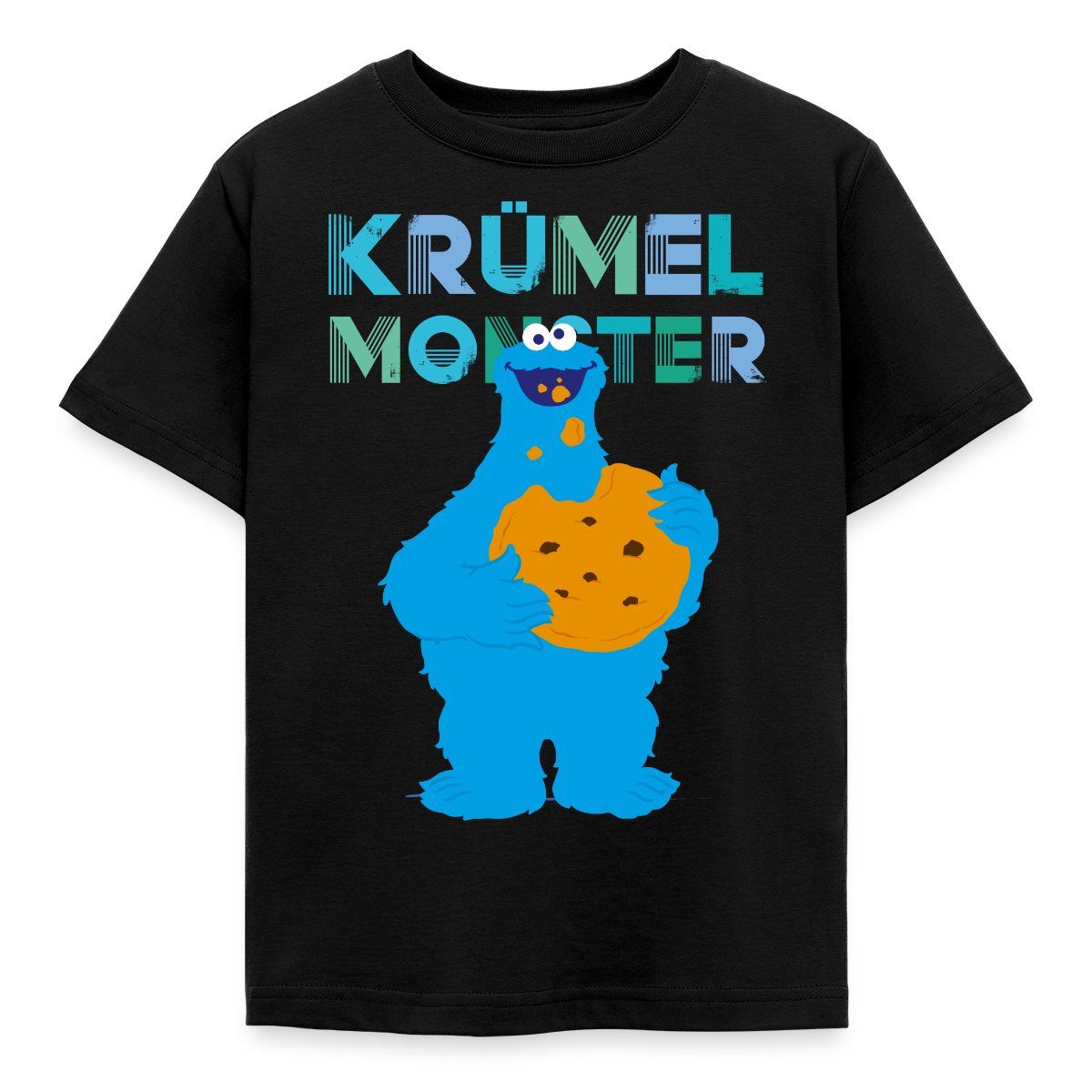 T-Shirt Sesamstraße Krümelmonster Riesencookie Kinder T-Shirt