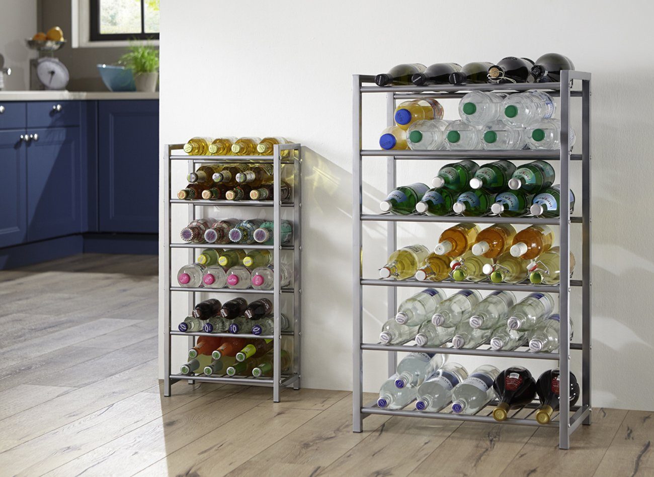 HAKU Flaschenregal HAKU Möbel Flaschenregal - alu - H. 90cm x B. 54cm