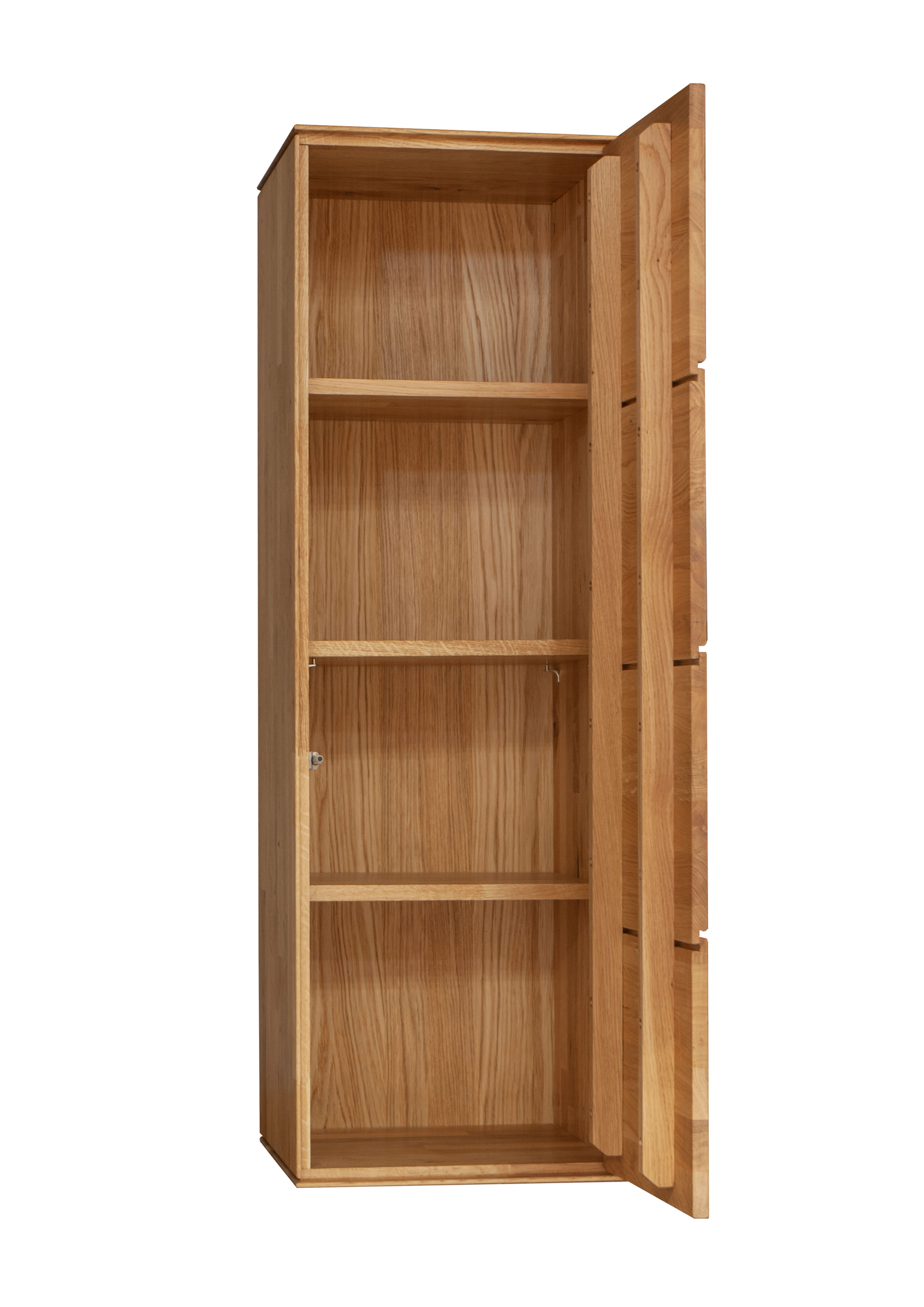 Woodroom Hängeschrank Taos (Wildeiche massiv geölt 40x123x41 cm, Tür beidseitig montierbar) Hängeschrank, Wandschrank, Holzschrank, Massivholzschrank