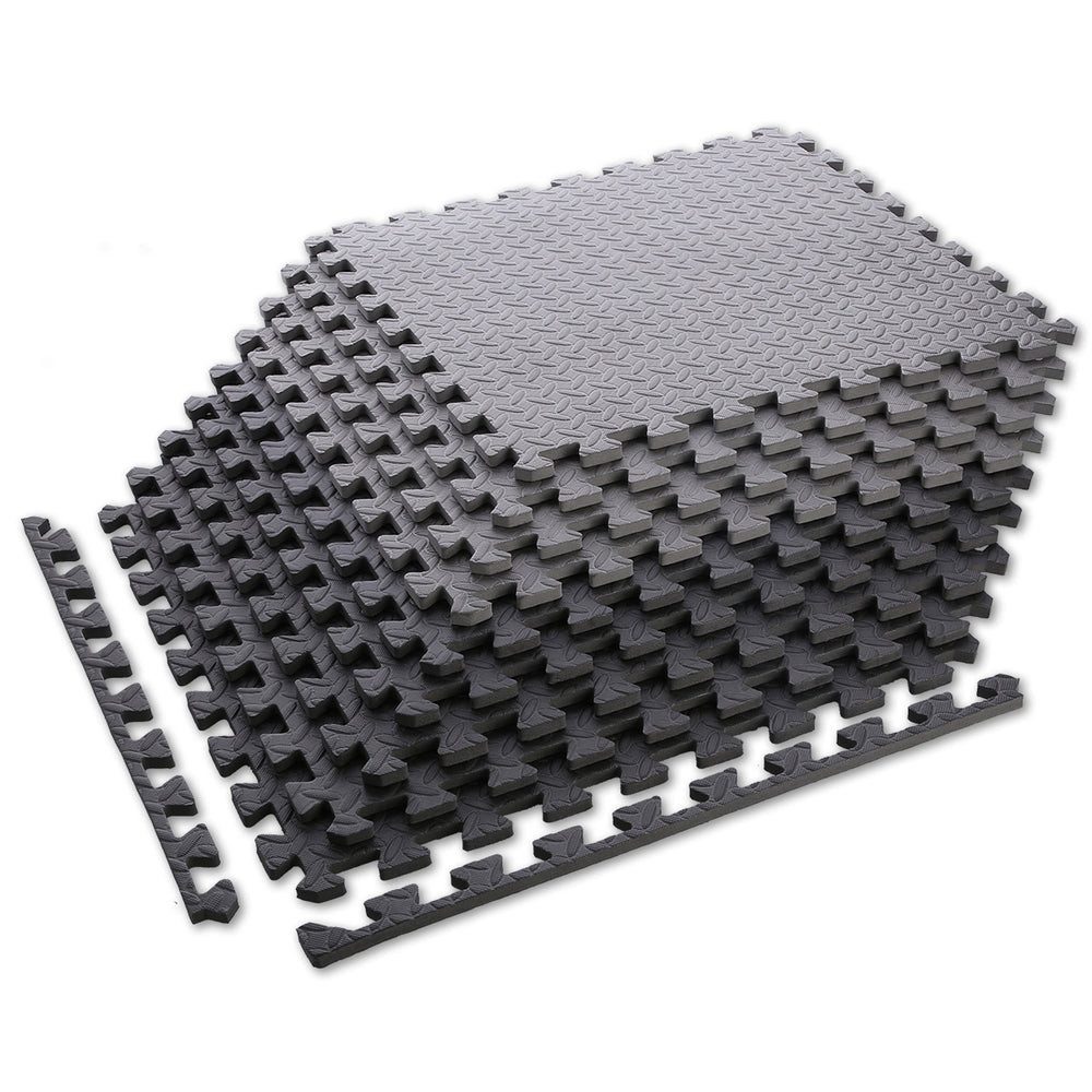 HMS Premium Fitnessmatte Puzzlematte Unterlegmatte (Spar-Set, 9-St., 9 Elemente), Elemente lassen sich einfach verbinden und individuell anpassen