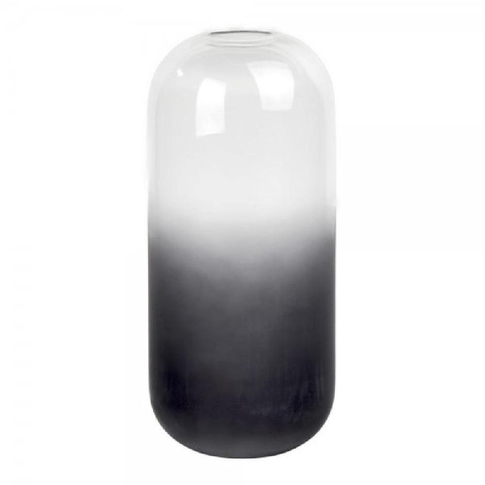 Dekovase Vase Glas Weiß/Anthrazit (28,5cm)