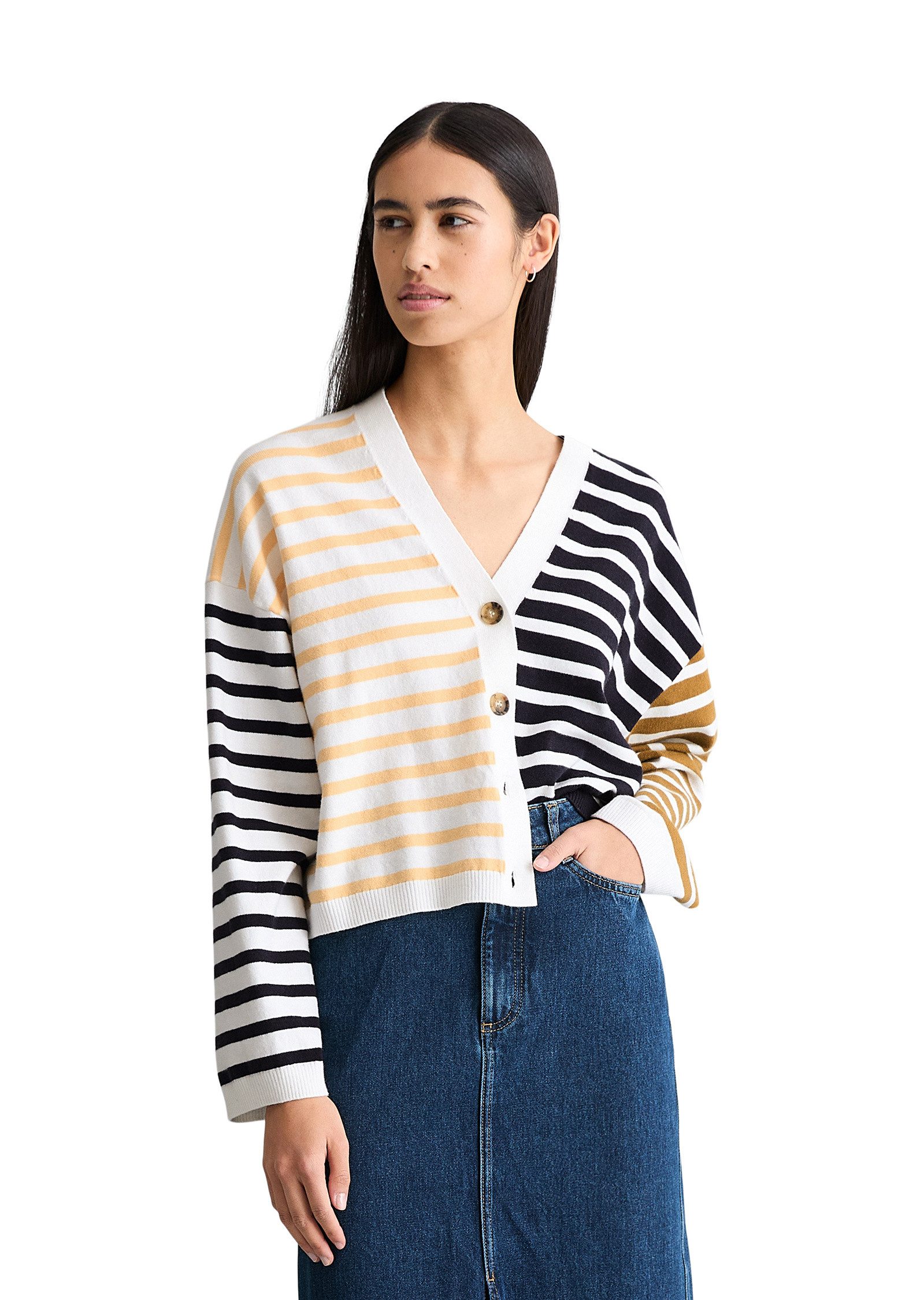 Marc O'Polo DENIM Cardigan aus Soft Cotton Stretch