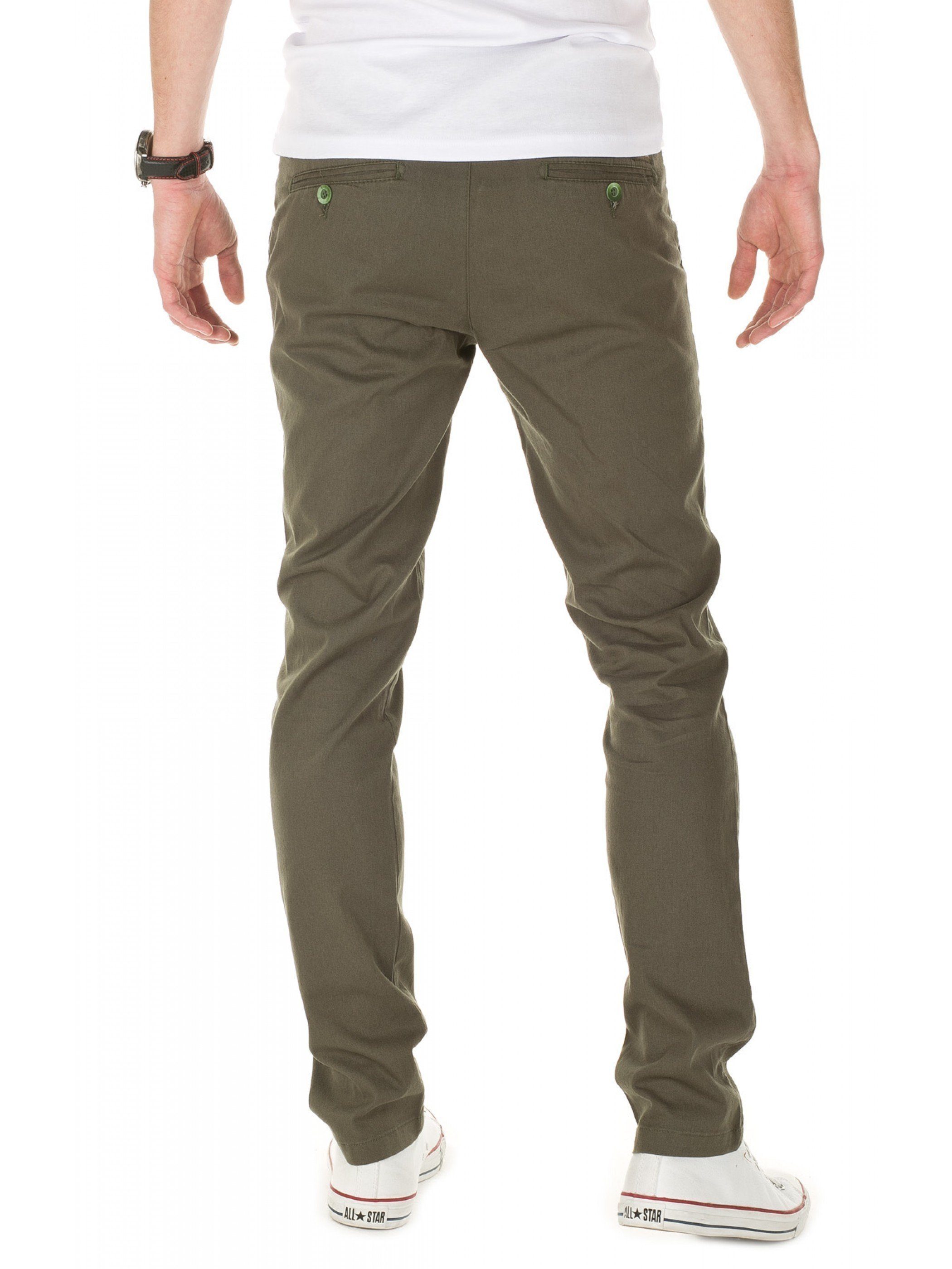 5637) Grün Pants Chinohose WOTEGA Chino (olive 140 night