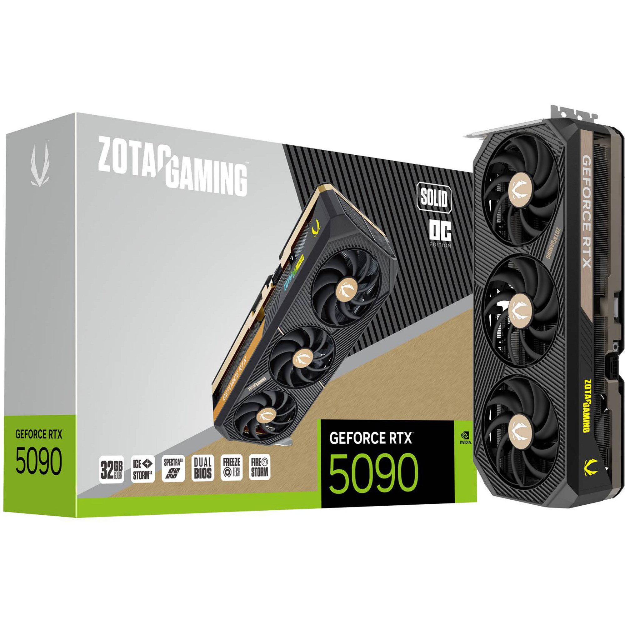 Zotac ZOTAC GeForce RTX 5090 SOLID OC, Grafikkarte, Grafikkarte (32 GB)