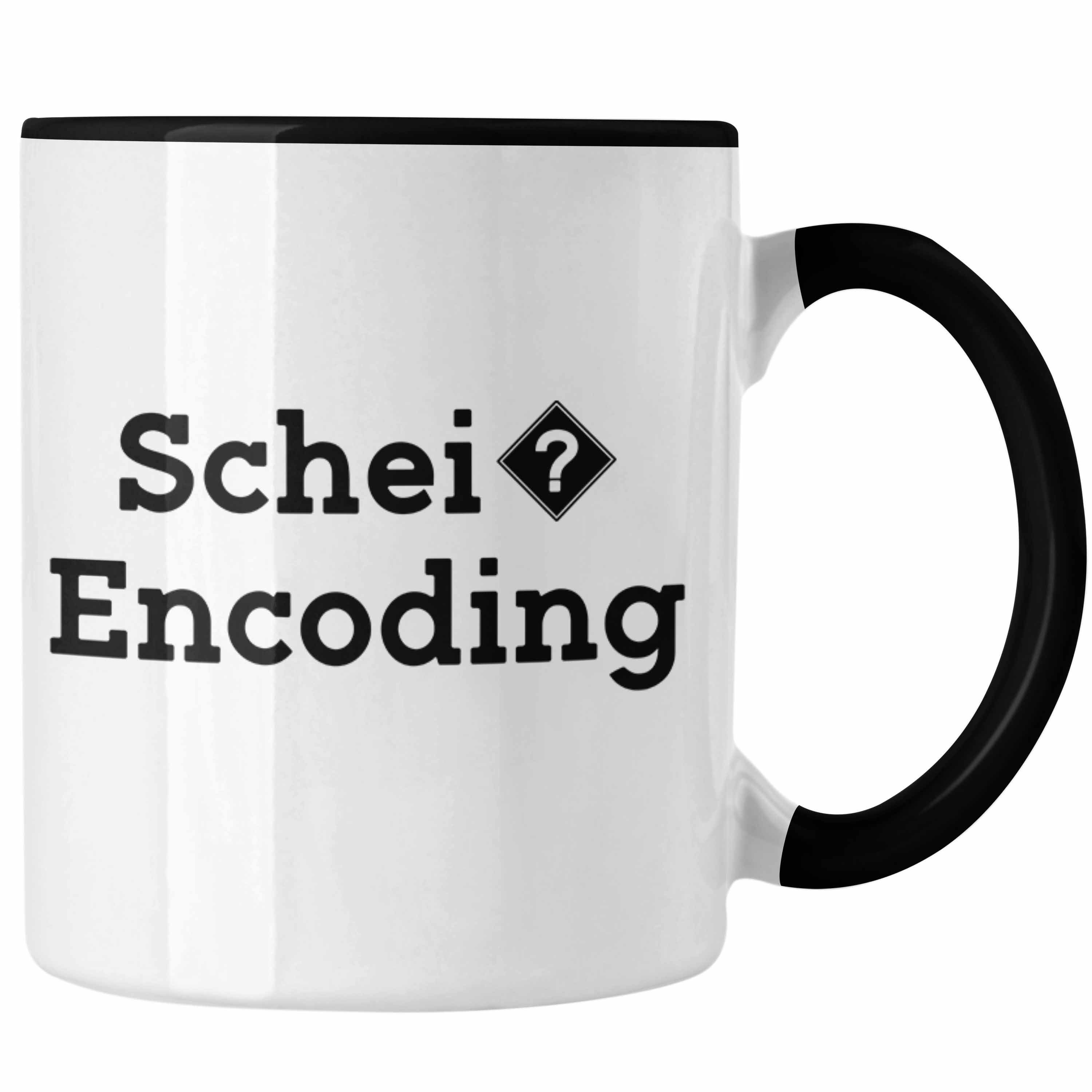 Trendation Tasse Coder Tasse Geschenk Schwarz Gesch Nerds für Softwareentwickler Programmierer