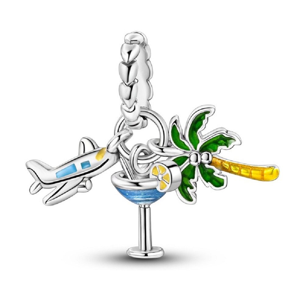 PANDACHARMS Bead Beachclub Charm Anhänger, 925er Sterling Silber