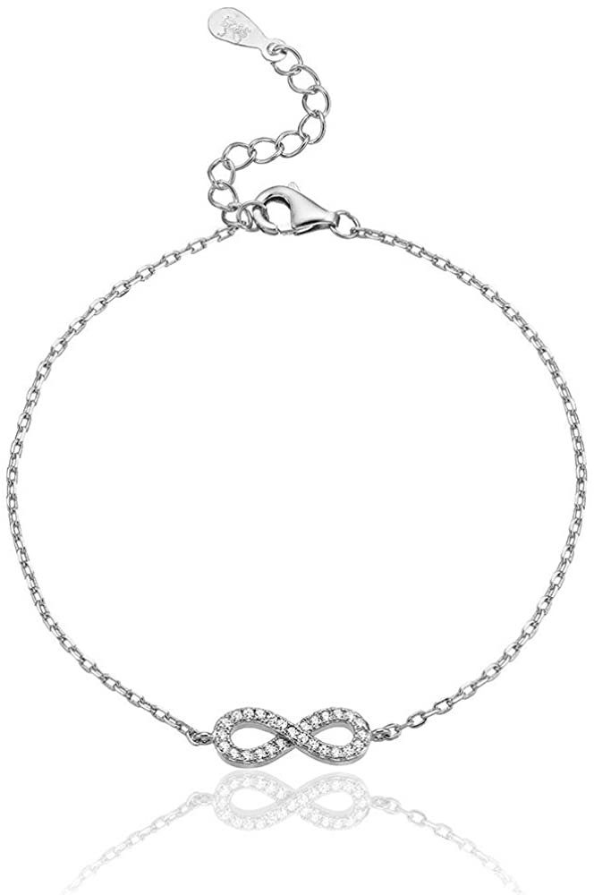 Karisma Edelstahlarmband Karisma Damen Silber 925 Armband Unendlichkeit, Infinity Zrikonia - Silber Rhodiniert