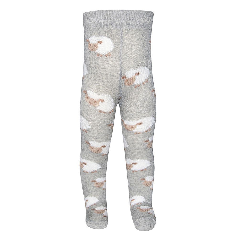 Ewers Strumpfhose Strumpfhose GOTS Schäfchen 98% Baumwolle kbA, 2% Elasthan