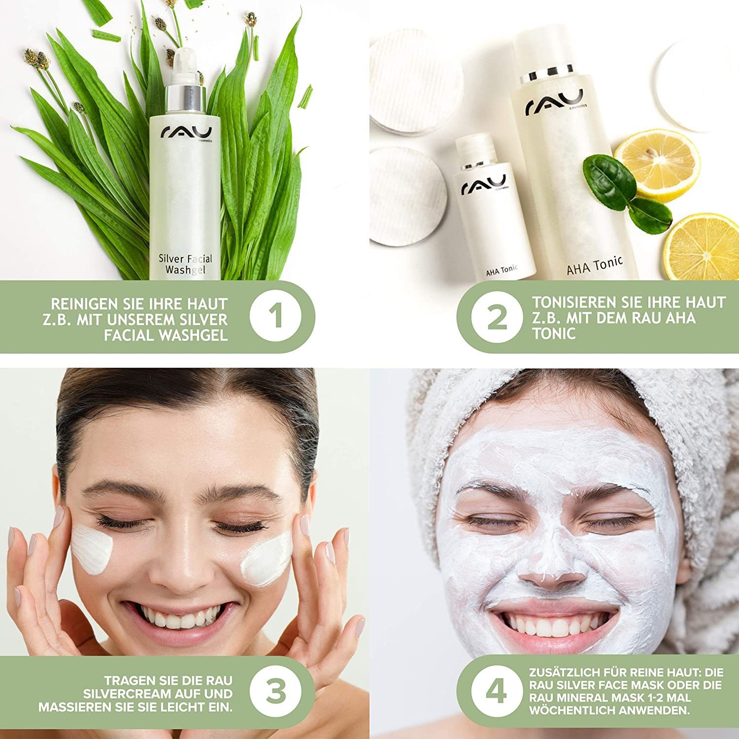 mit Gesichtscreme für RAU & Silvercream Akne, Haut unreine Hautcreme Microsilber Cosmetics