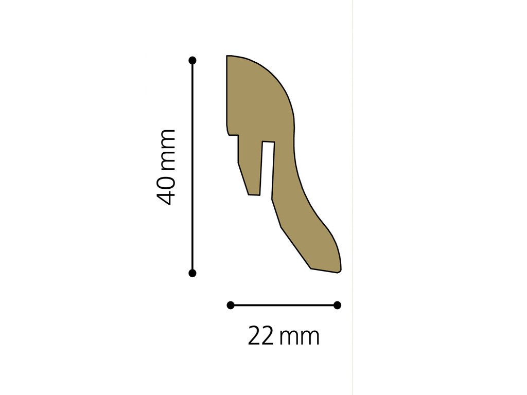 KRONOTEX Sockelleiste KRONOTEX Sockelleiste Wenge Braun 40×22 mm 2.4 m, L: 240 cm, H: 4 cm, 1-St.