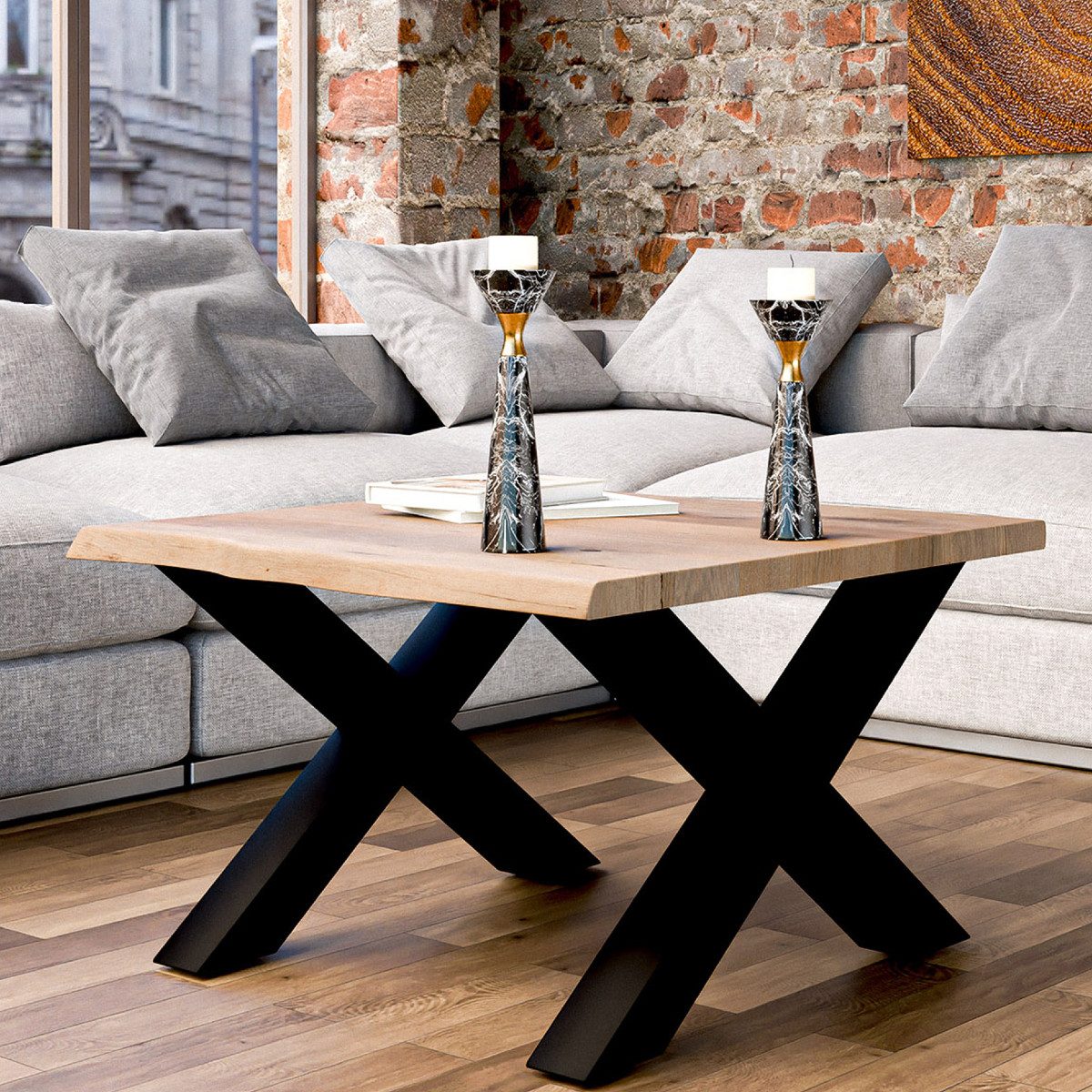 Liadomo Couchtisch Boston, Akazie Massivholz, Platte günstig online kaufen