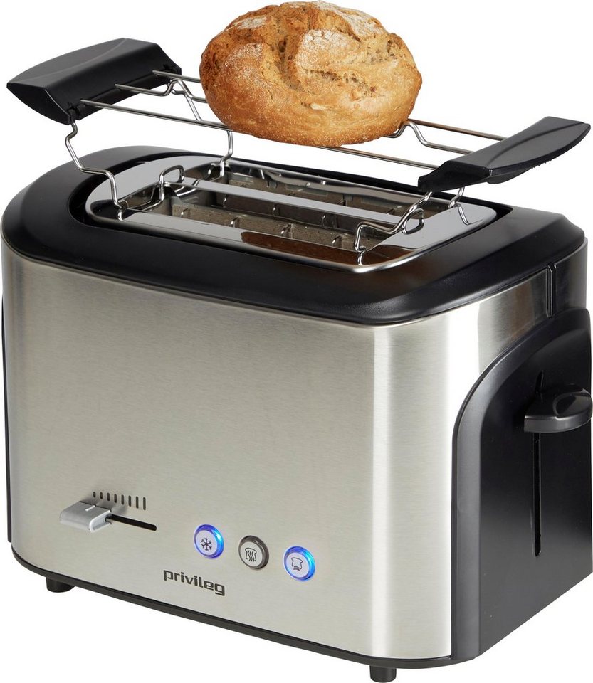 Privileg Toaster in Edelstahl, für 2 Scheiben, 800 W, mit