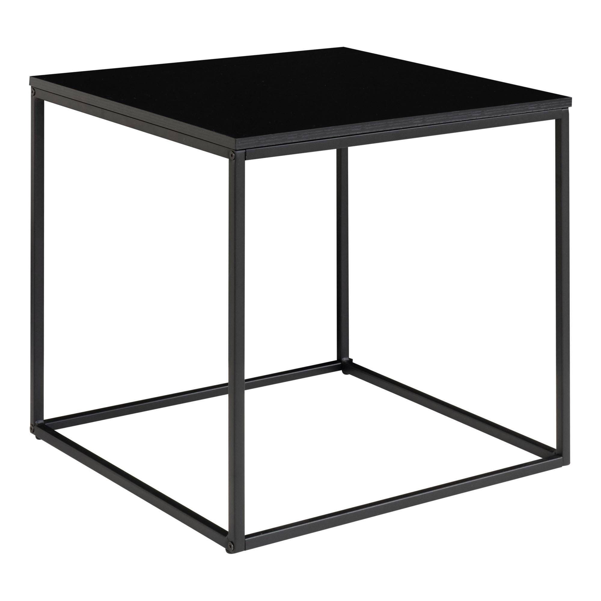 LebensWohnArt Moderner ca.45x45x45cm LEVEN Beistelltisch Beistelltisch schwarz