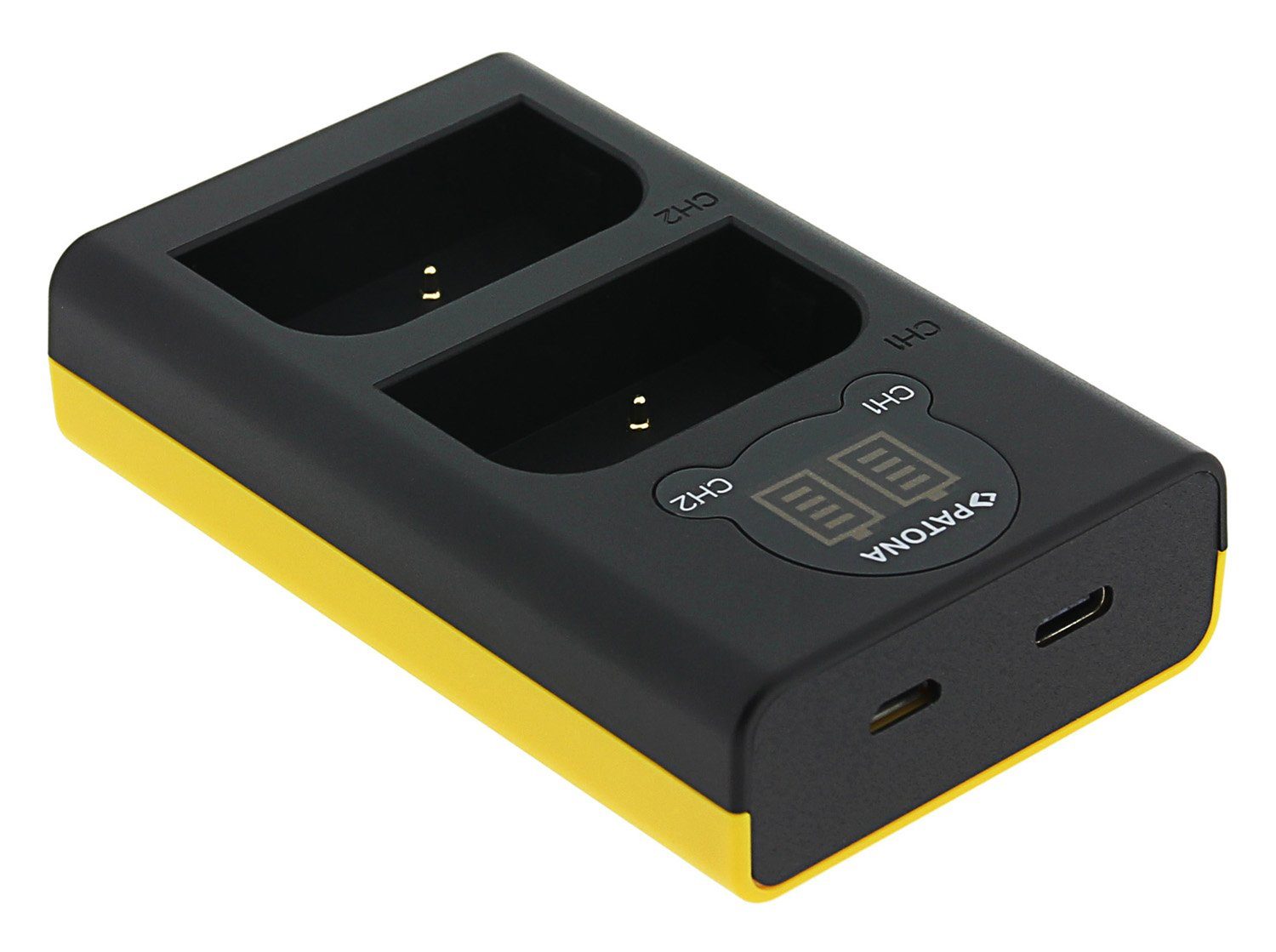 Ladegerät OM-1 3in1 Kamera-Akku für Anschluss die BLX-1 Zubehör Dual Set mAh, Patona Olympus USB-C 2250 mit