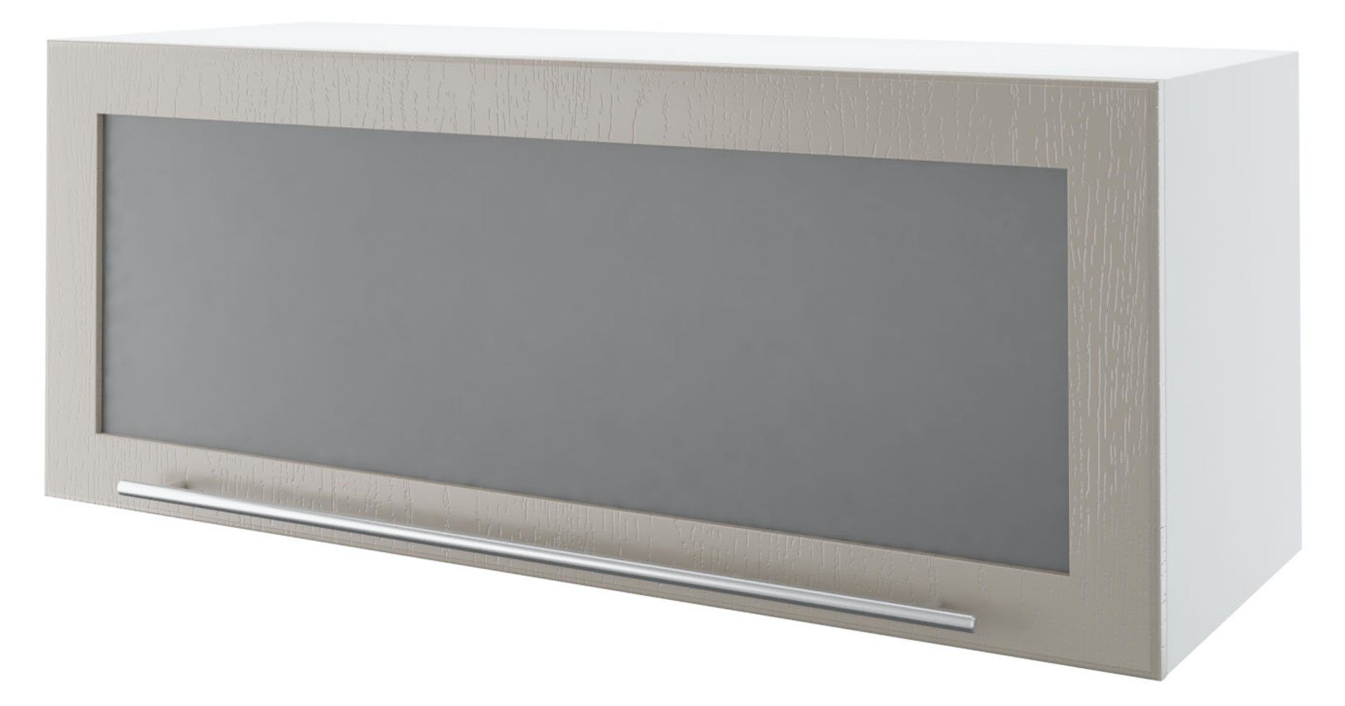 Feldmann-Wohnen Klapphängeschrank Elbing (Elbing, 1-St) 90cm Front-, Korpusfarbe & Ausführung wählbar 1-türig Milchglaseinsatz