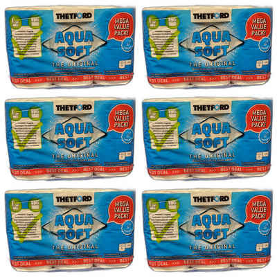 THETFORD Toilettenpapier 6 x Thetford Toilettenpapier Aqua Soft Campingtoilettenpapier