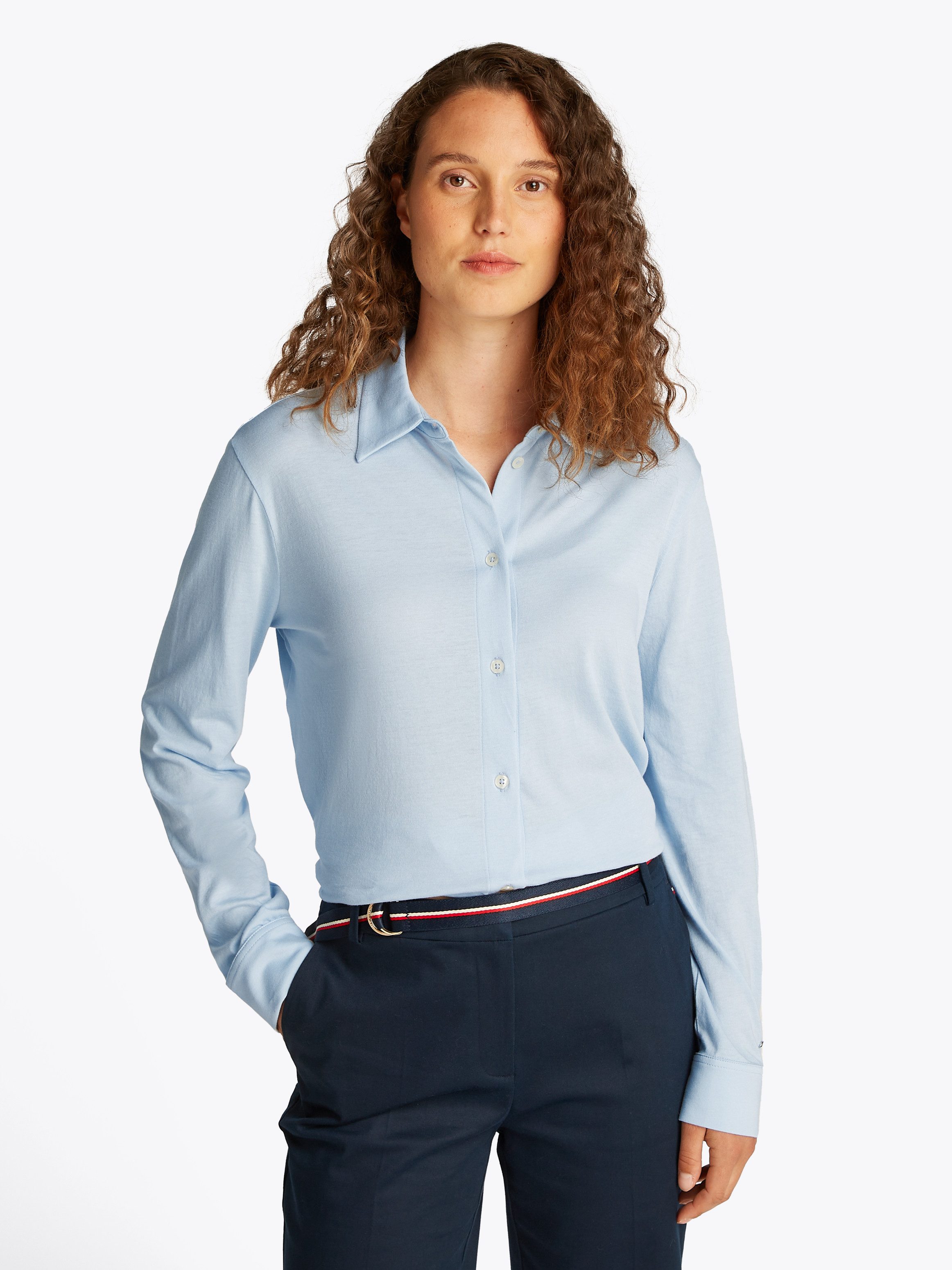 Tommy Hilfiger Klassische Bluse CASUAL BTN günstig online kaufen