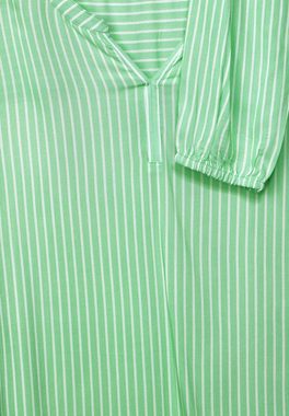 Cecil Klassische Bluse Cecil Bluse mit Streifenmuster in Smash Green (1-tlg) Nicht Vorhanden