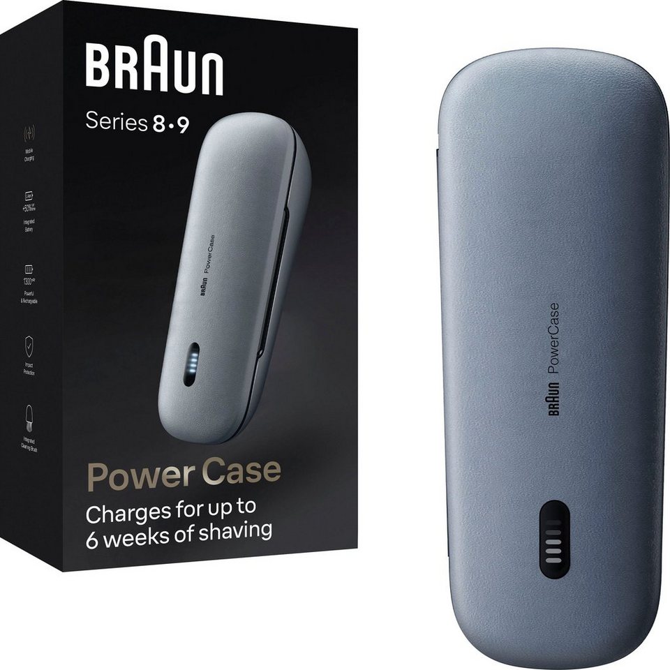 Braun Lade-Etui Series 8&9 Ladestation (kompatibel mit Series 8 und Series  9 Elektrorasierern), Das PowerCase-Versprechen: Intuitiv anzuwenden. In  Deutschland designt