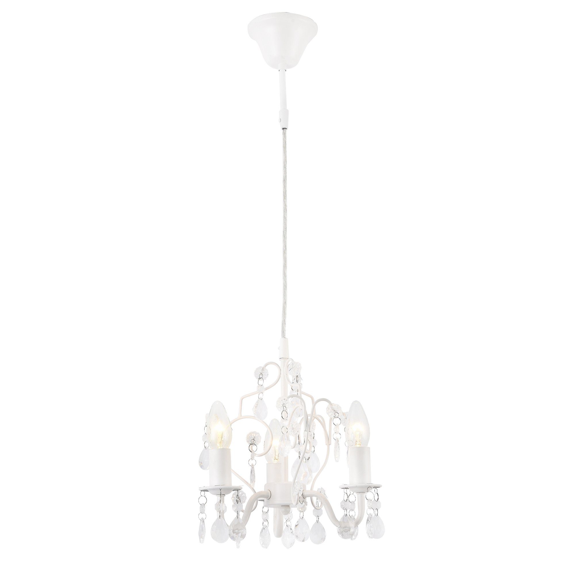 lux.pro Kronleuchter, ohne Leuchtmittel, »Luzern« Pendelleuchte 3x E14 Meta günstig online kaufen