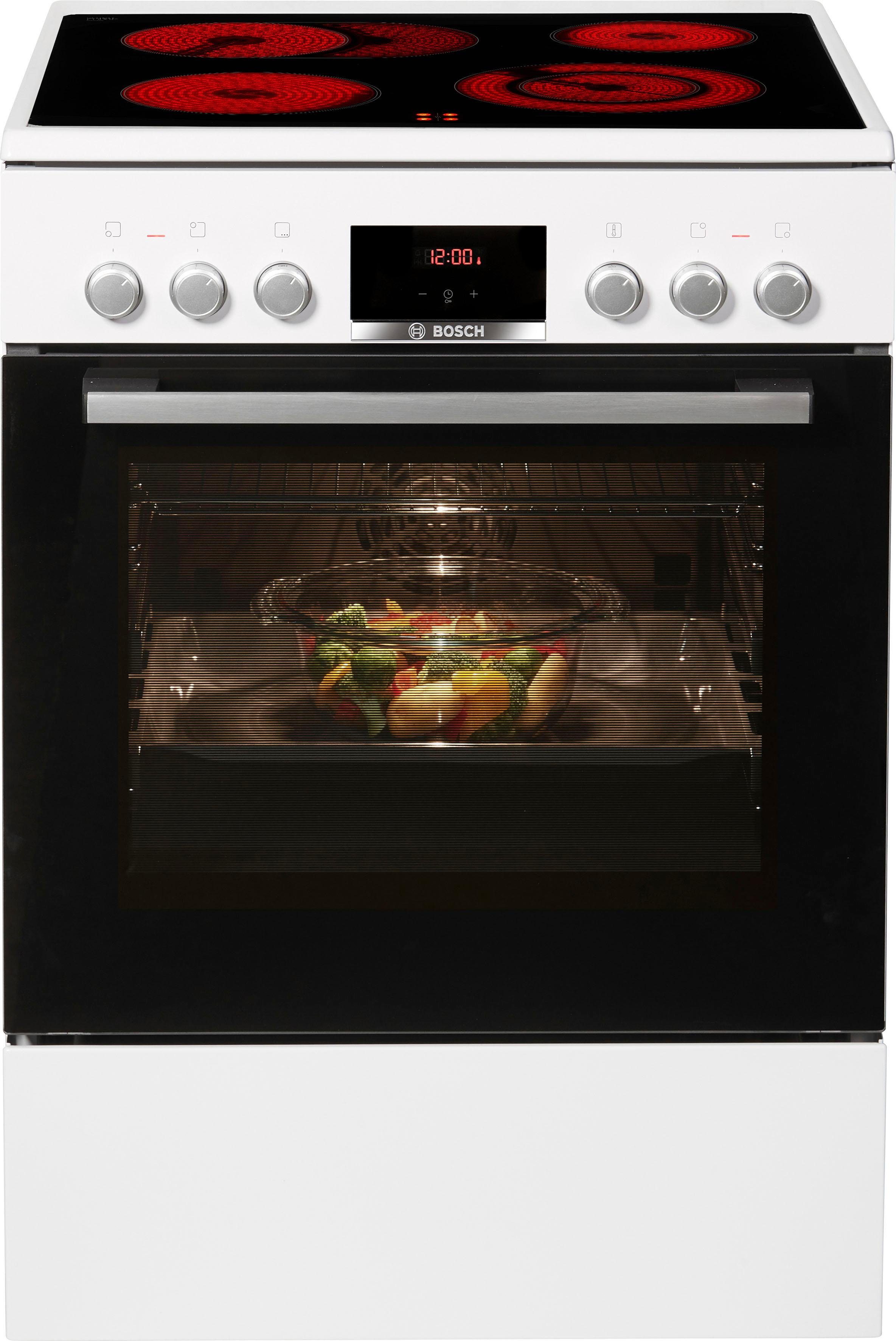 BOSCH električni samostojeći štednjak 4 HKR39C220, s 2-strukim teleskopskim izvlačenjem, ecoClean Direct