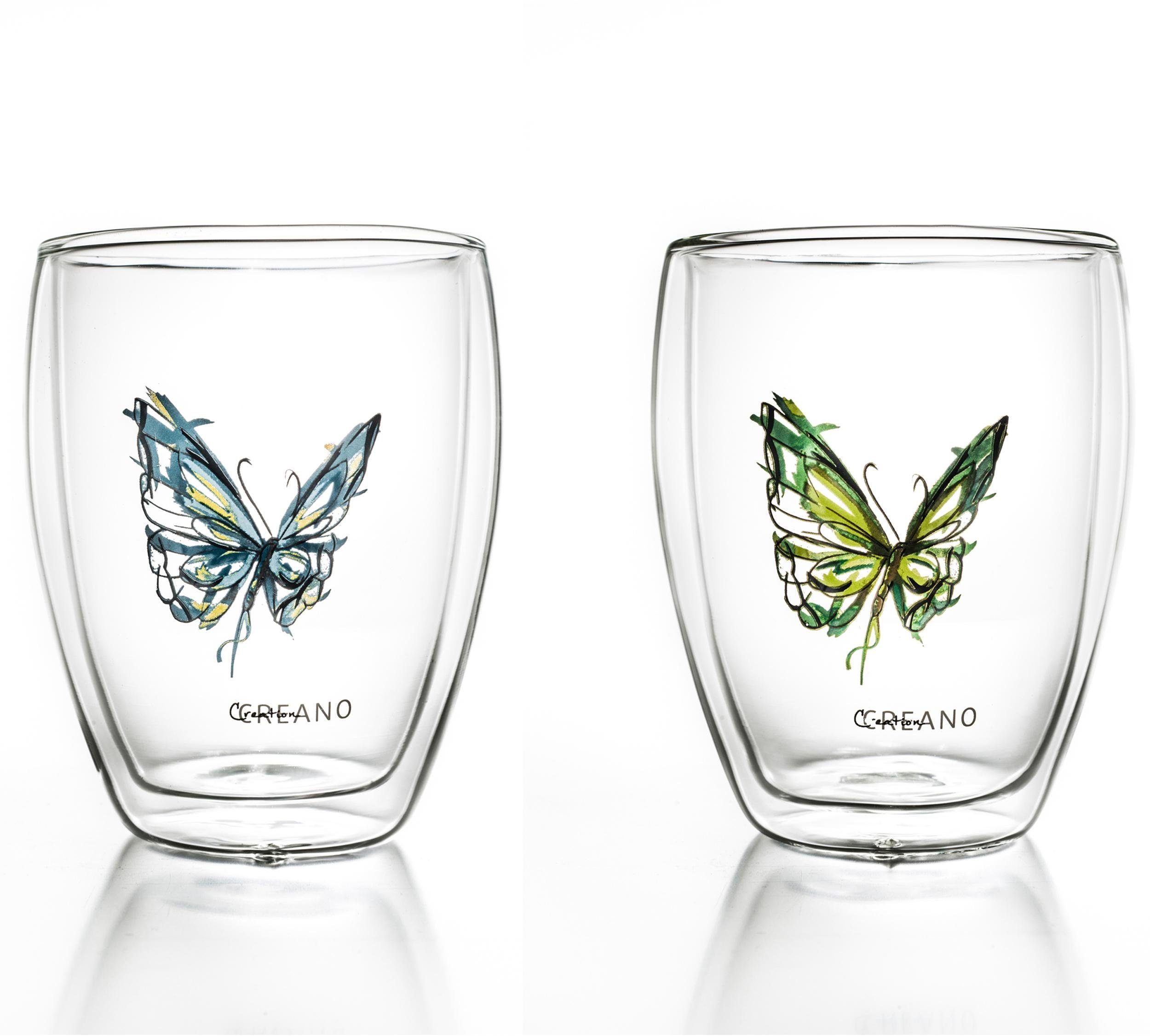 Creano Gläser-Set »Schmetterling«, Borosilikatglas, 2-teilig online kaufen  | OTTO