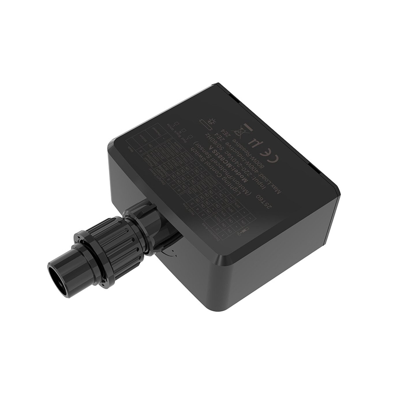 Merrytek Bewegungsmelder MC085SA HF Bewegungsmelder 230V IP65 mit Dämmerungssensor außen, (Packung, 1-St., 1 Stück in Set), Bewegungsmelder, Fotozellensensor