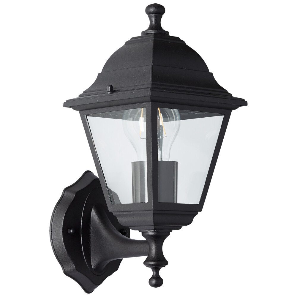 Brilliant Außen-Wandleuchte Glas, schwarz, Einbau, 60W, günstig online kaufen